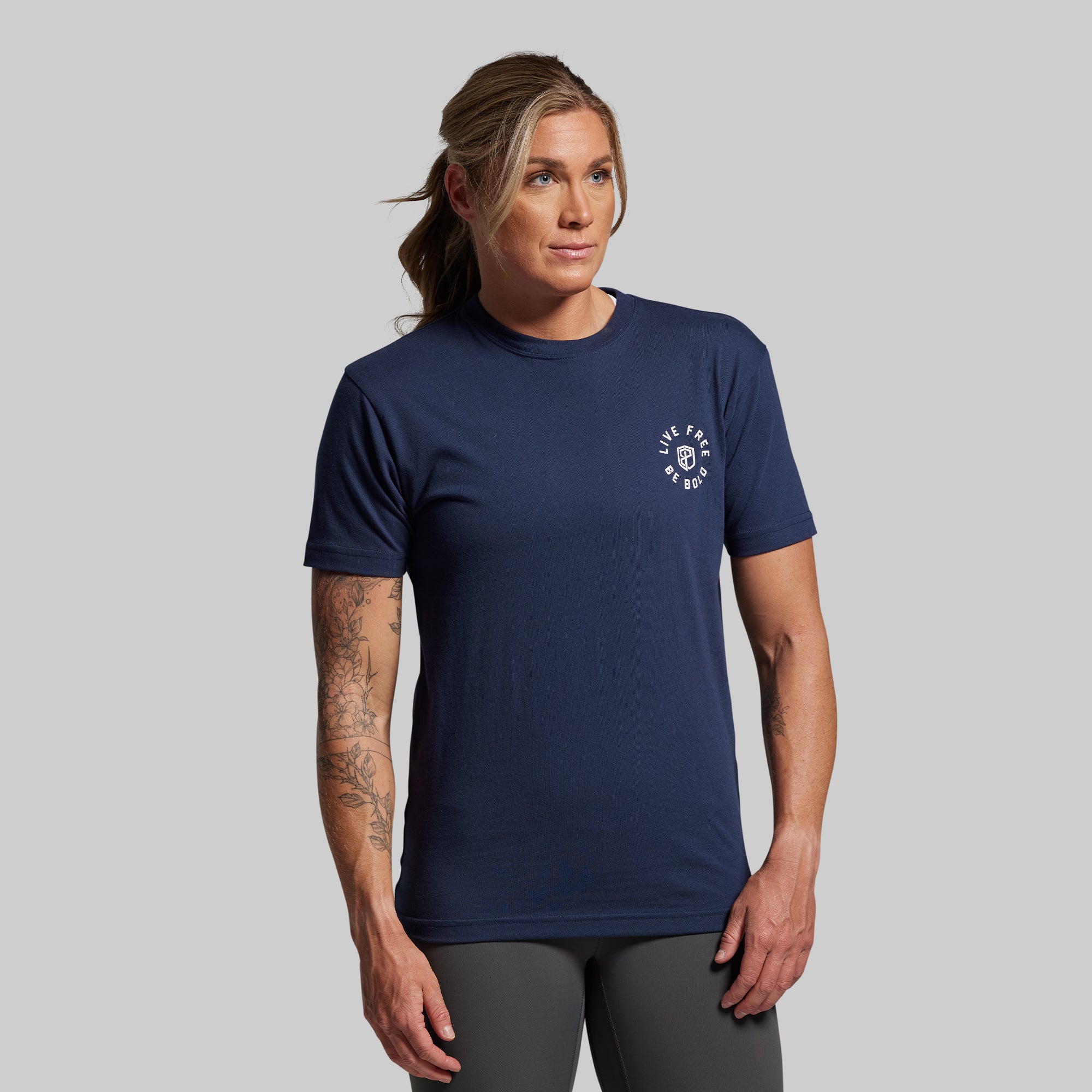 Live Free Be Bold Tee (Navy) - Image 2