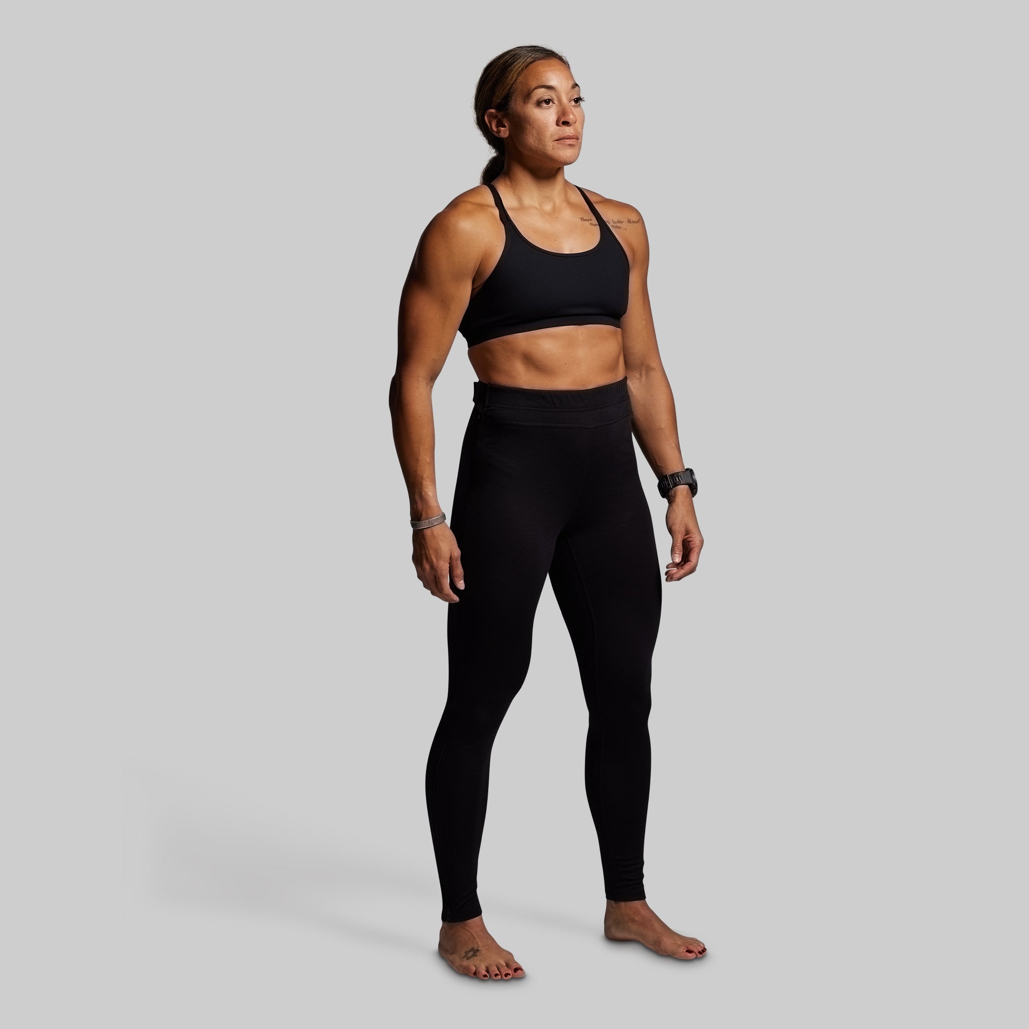 Women's Ridgeline Merino Full Zip Bottom 240 (Black) - Image 9