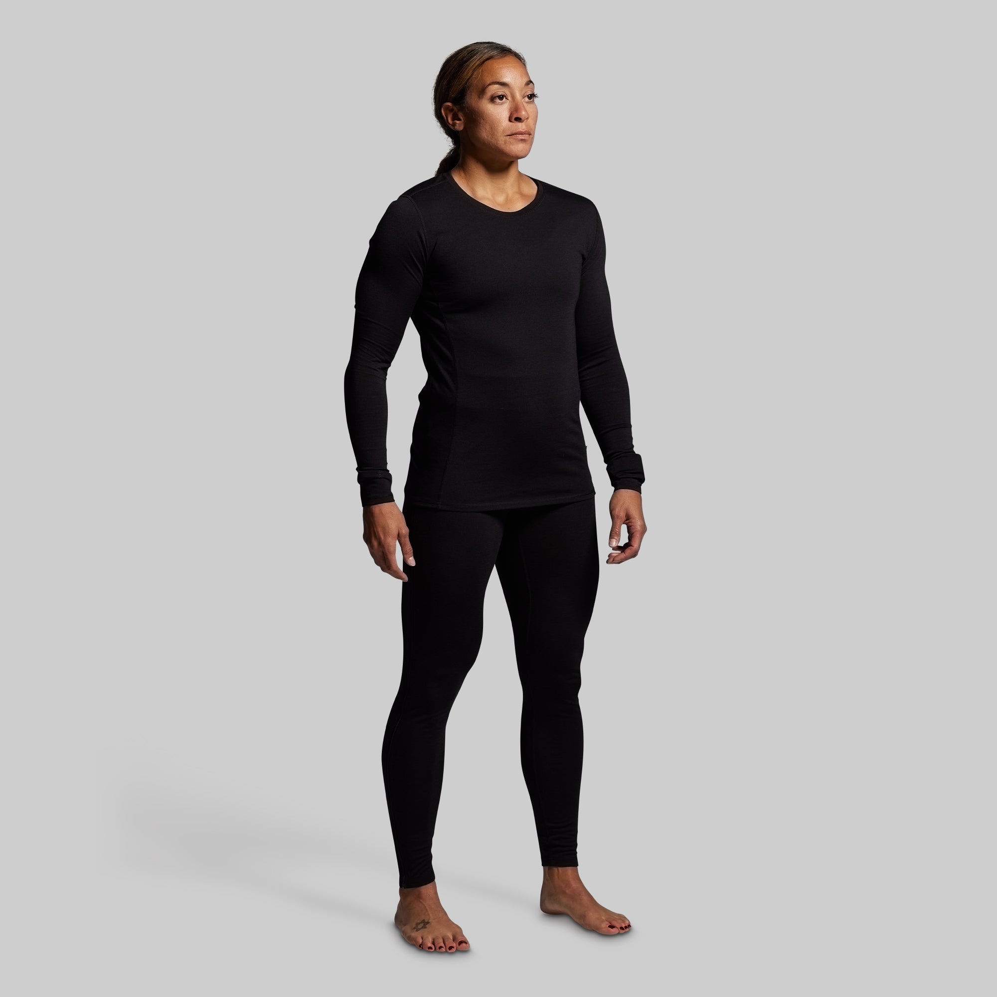 Women's Ridgeline Merino Thermal Top 240 (Black) - Image 5