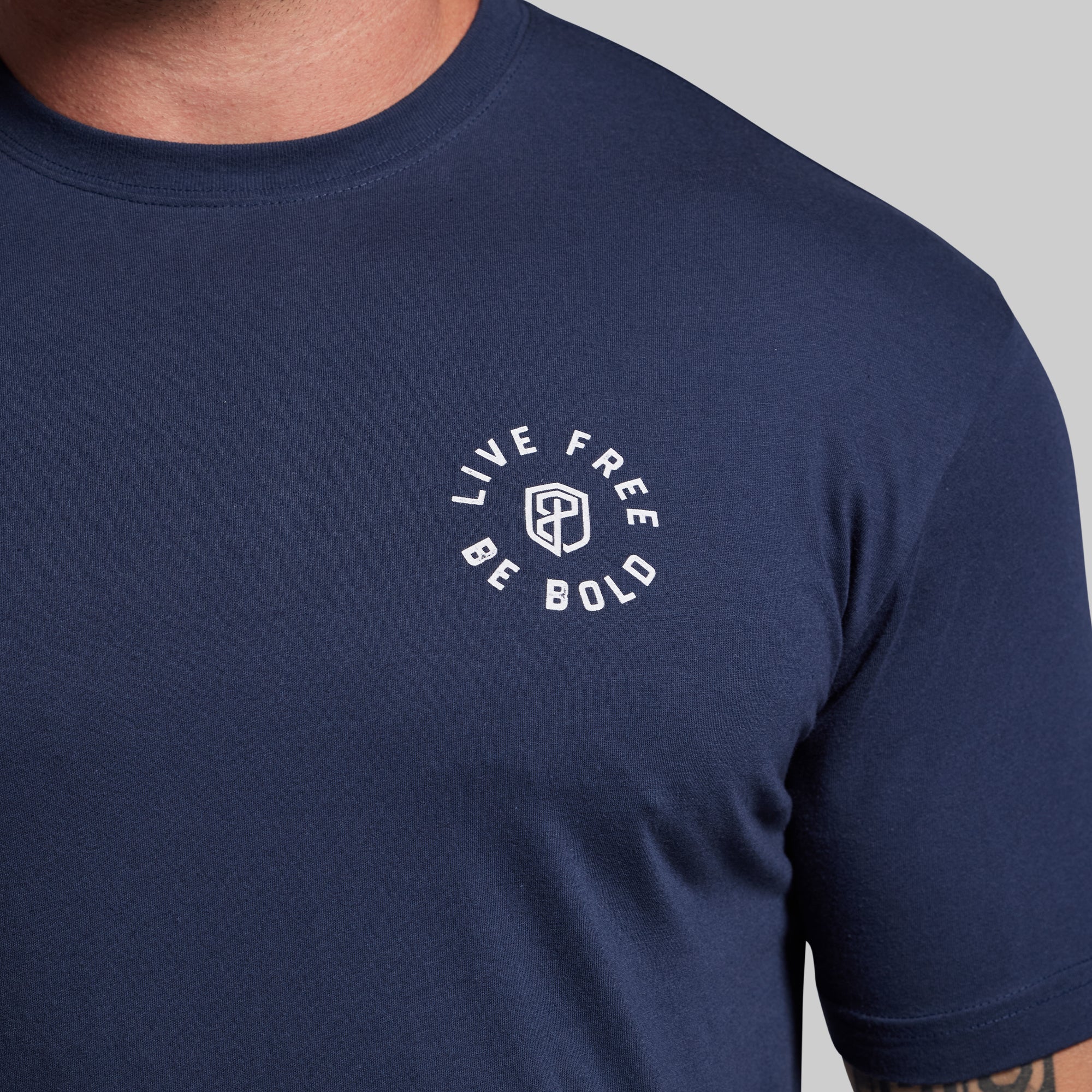 Live Free Be Bold Tee (Navy) - Image 3