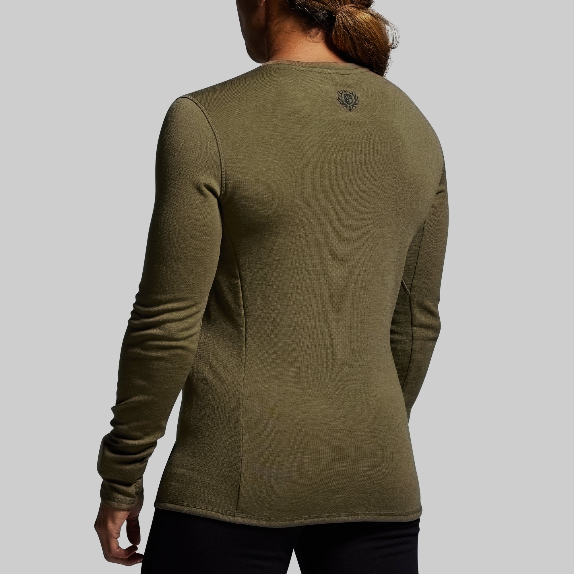 Women's Ridgeline Merino Thermal Top 165 (OD Green) - Image 2