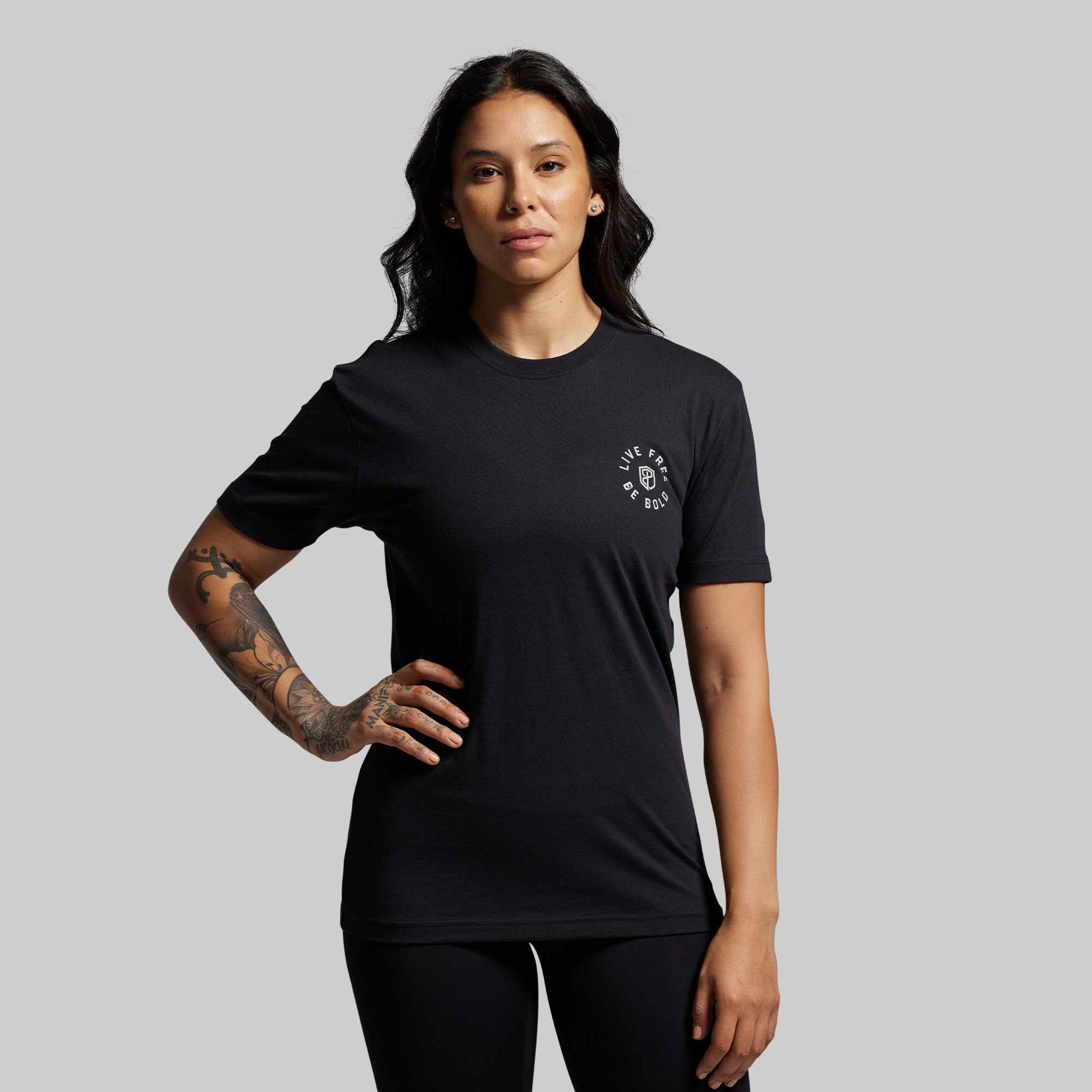 Live Free Be Bold Tee (Black) - Image 2