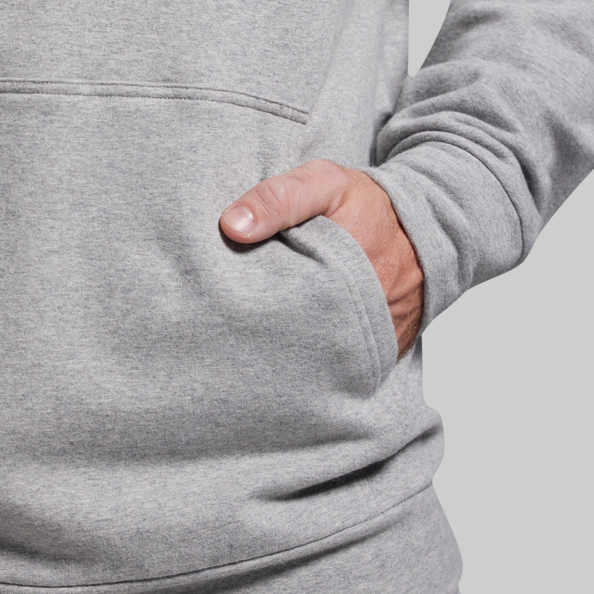 BP Classic Men's Unmatched Hoodie (Heather Grey) - Image 4