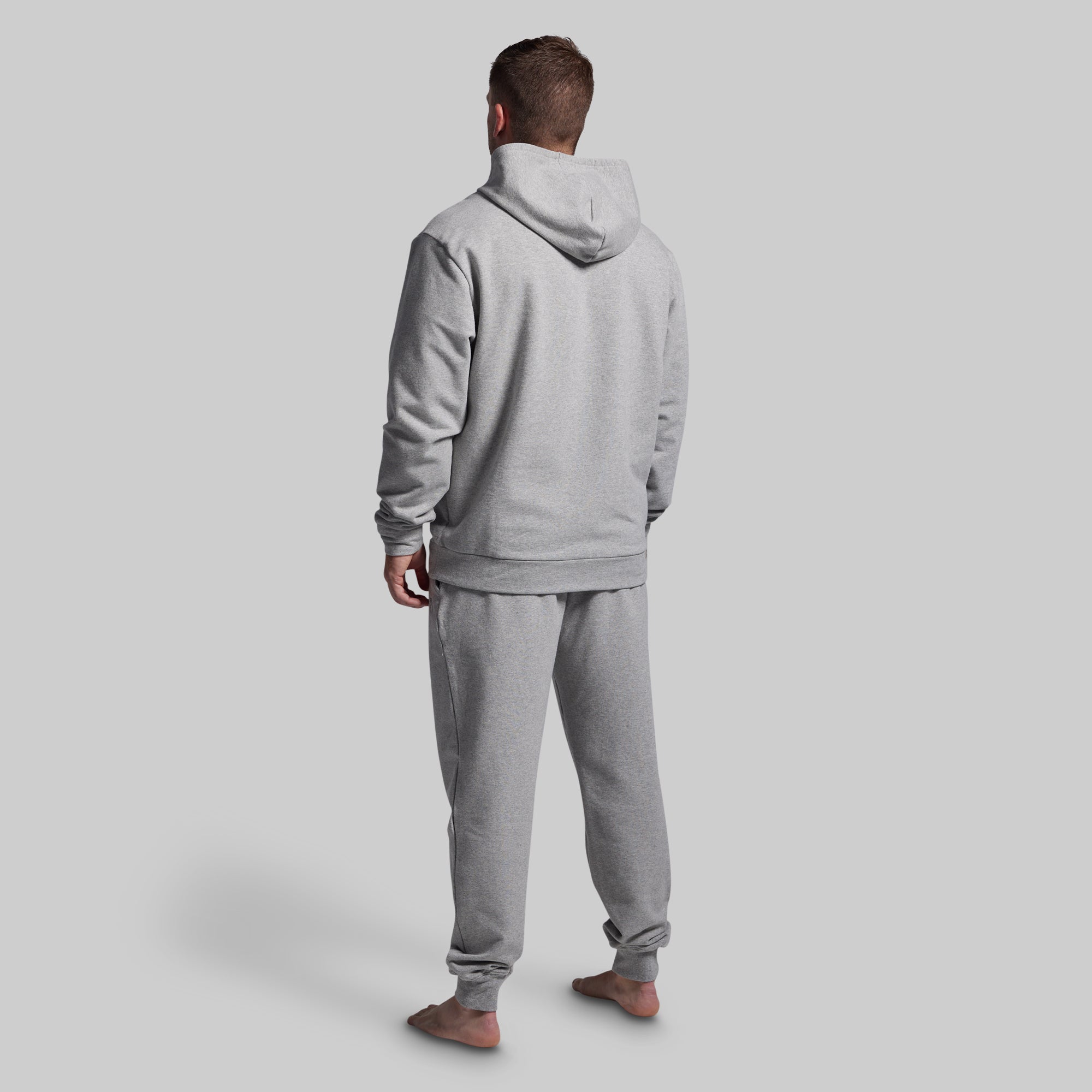 BP Classic Men's Unmatched Hoodie (Heather Grey) - Image 7