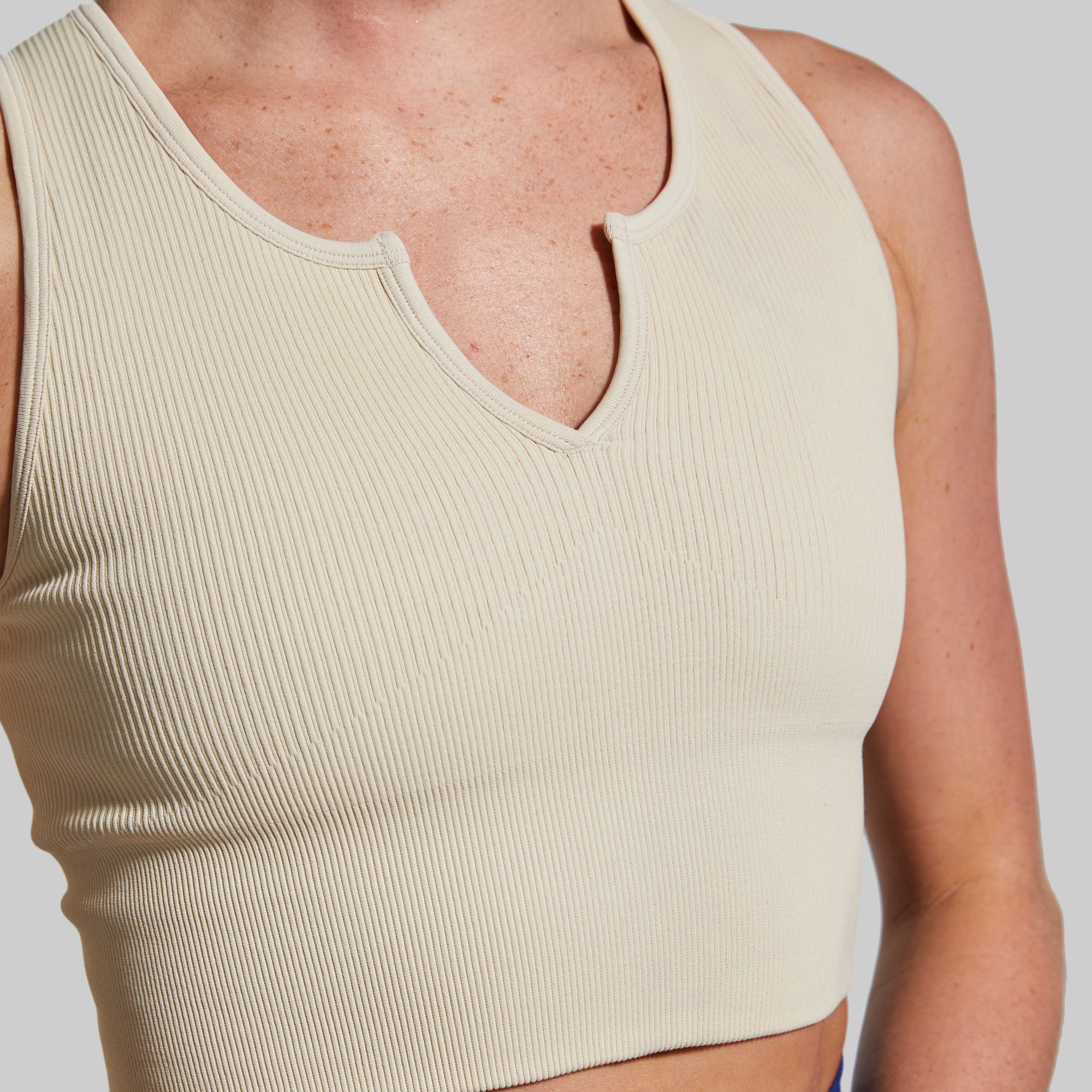 Good to Go Seamless Crop Tank (Oatmeal) - Image 4