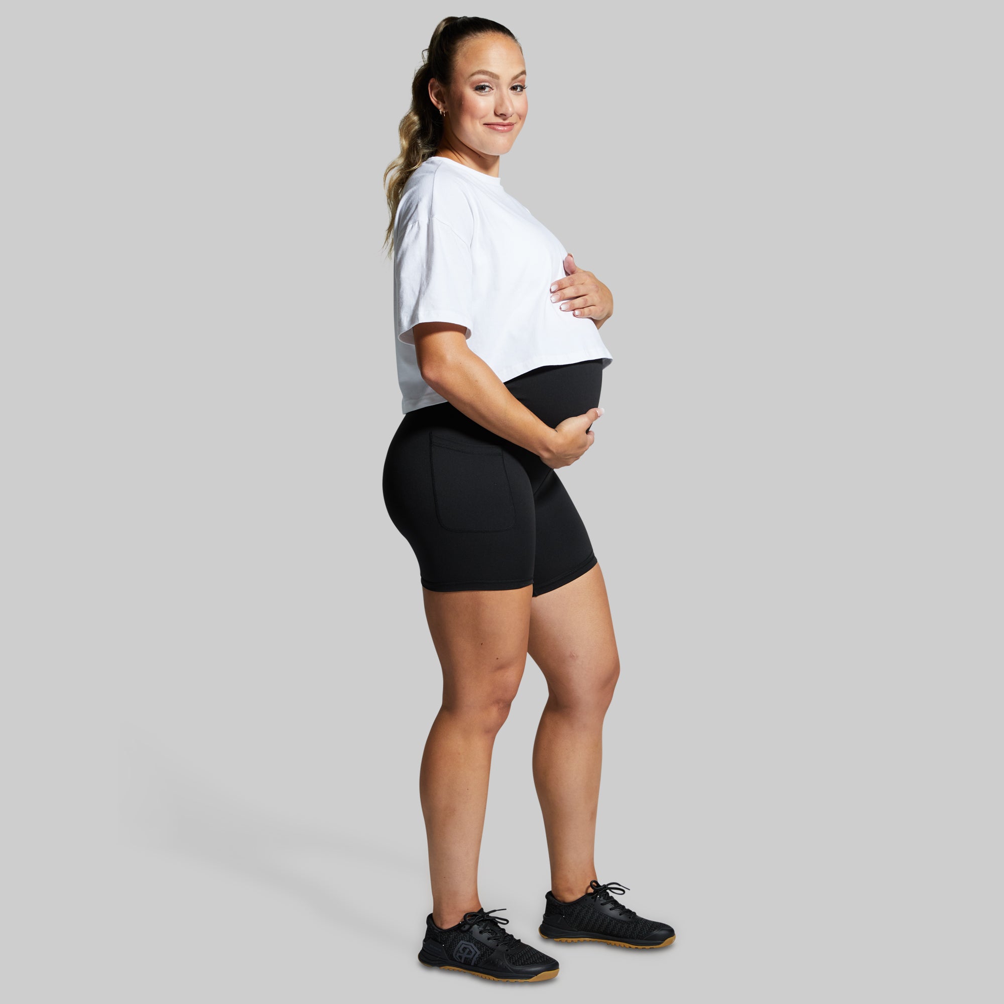 Maternity Biker Short (Black) - Image 3