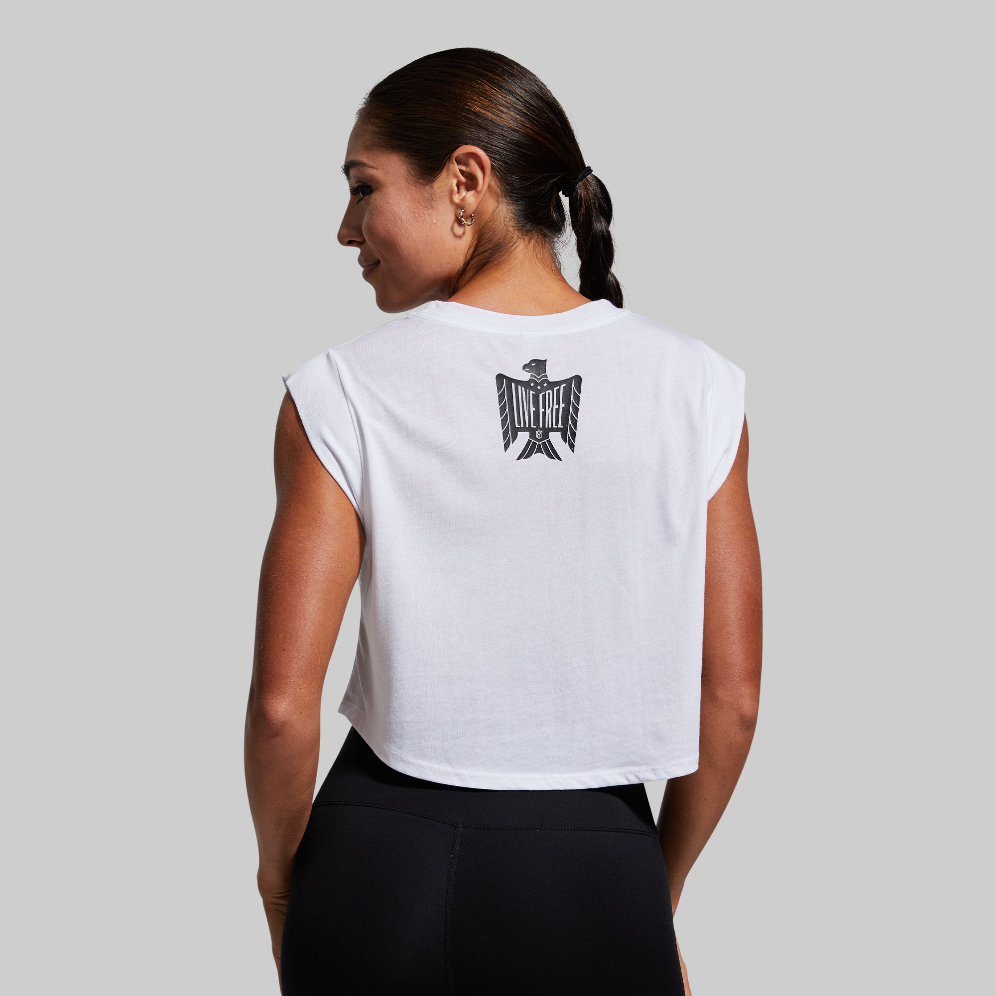 Live Free Festival Crop (White) - Image 2