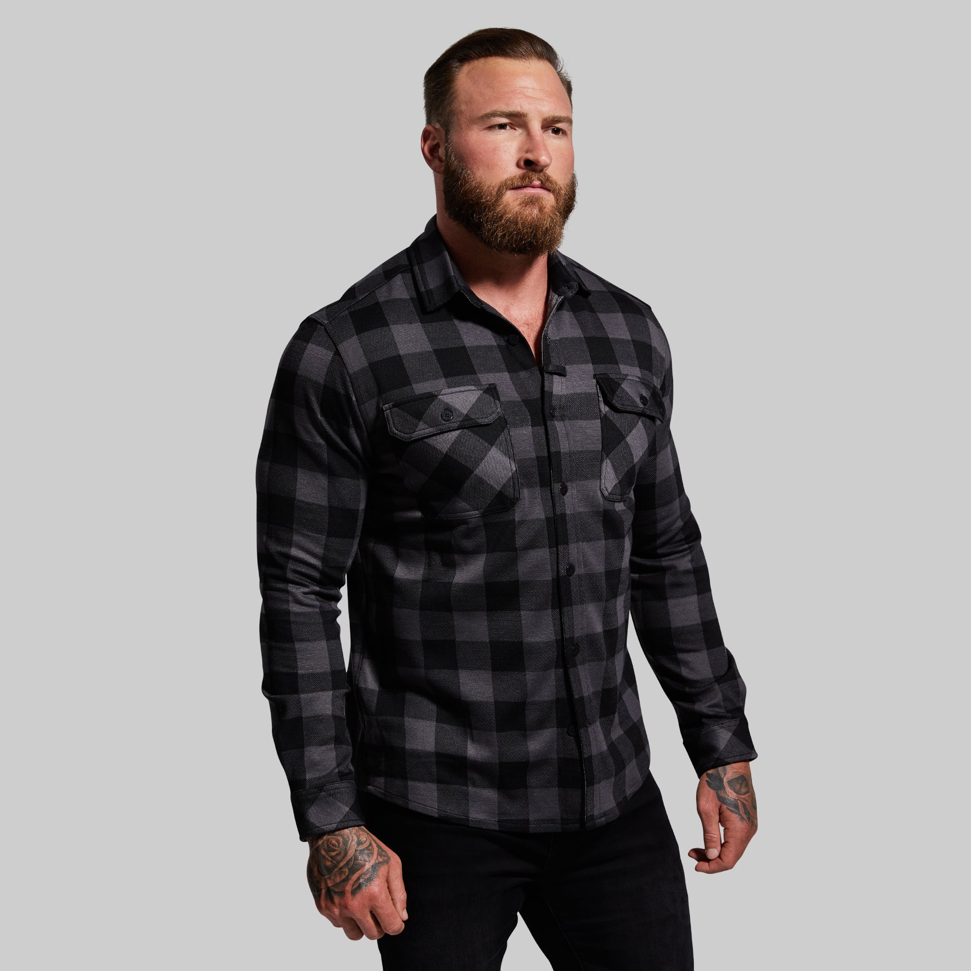Woodsman Stretchy Flannel (Smoke) - Image 2