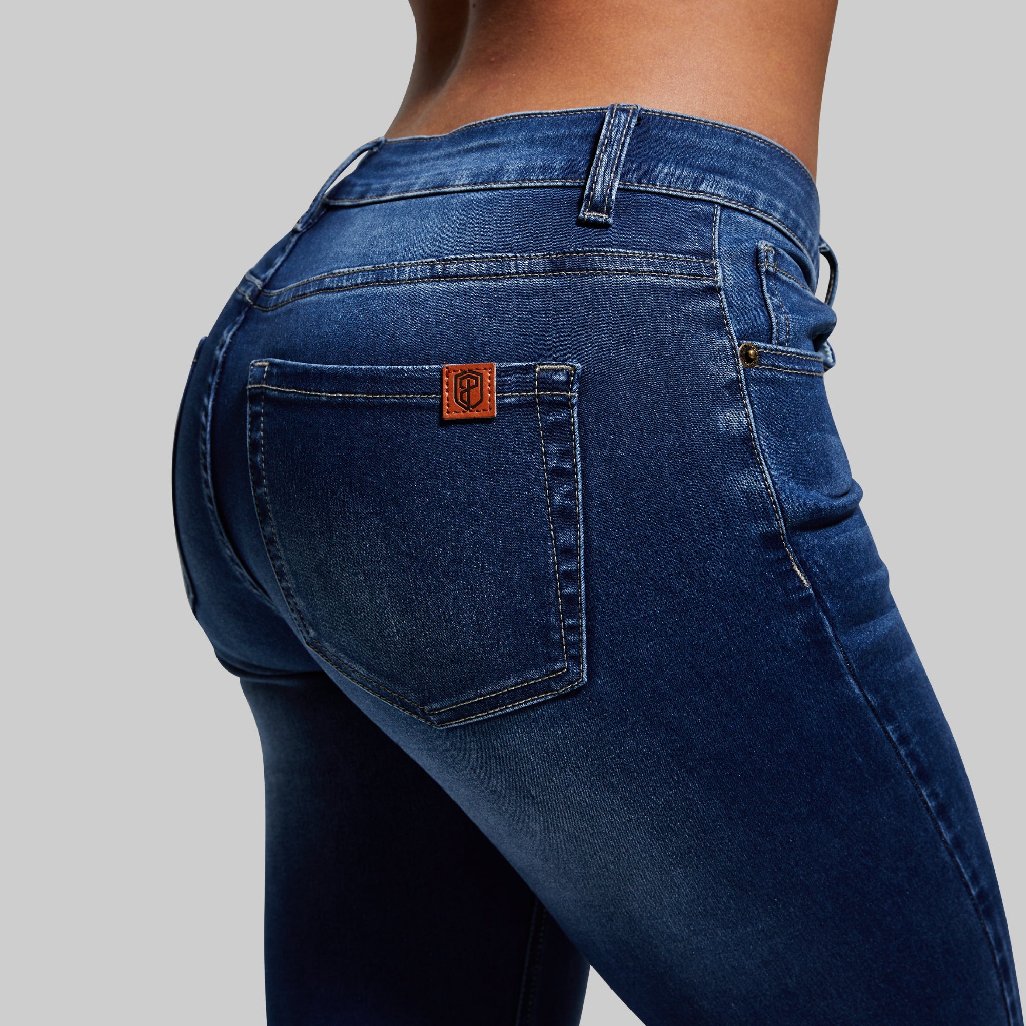 FLEX Stretchy Mid-Rise Skinny Jean (Dark Wash) - Image 4