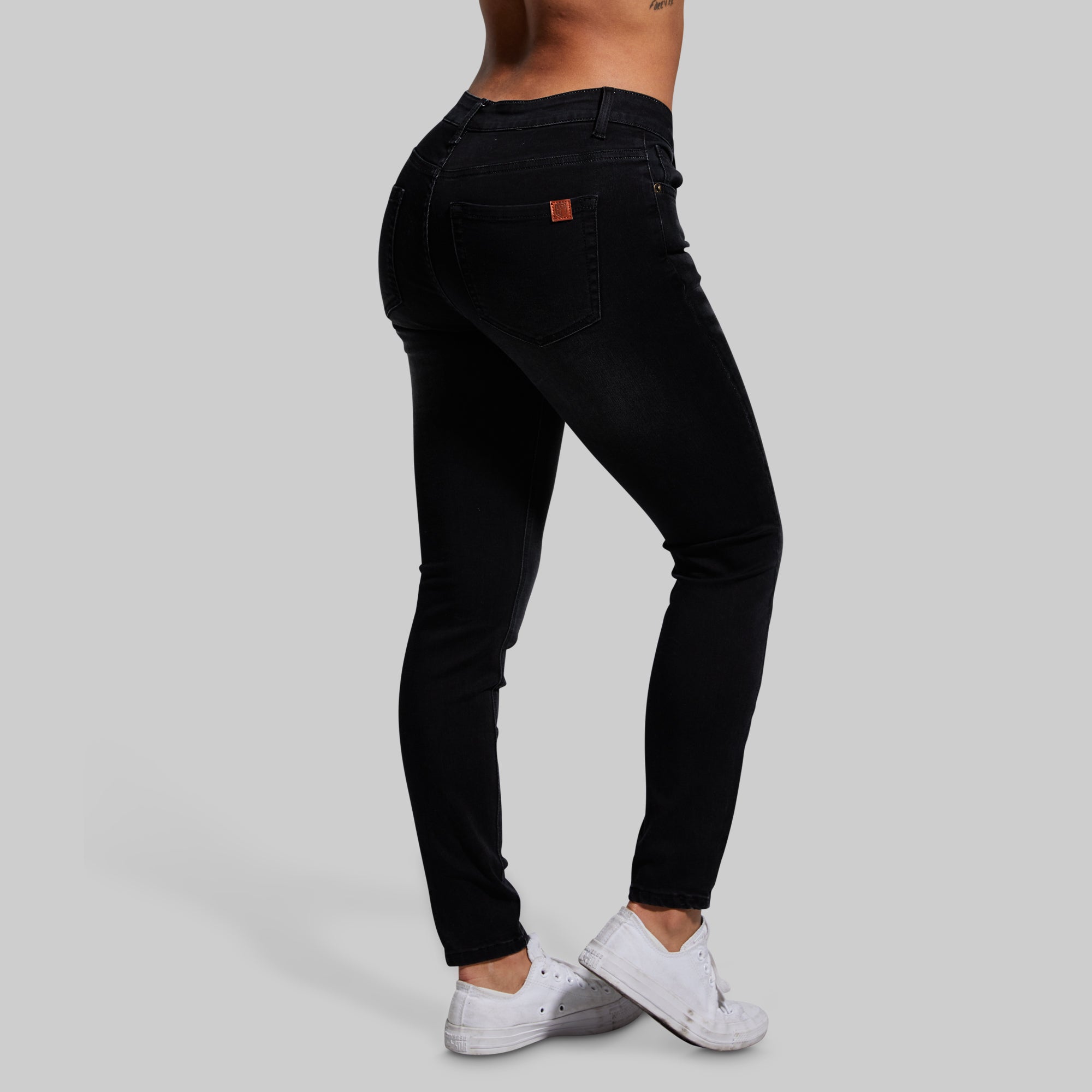 FLEX Stretchy Mid-Rise Skinny Jean (Black) - Image 2