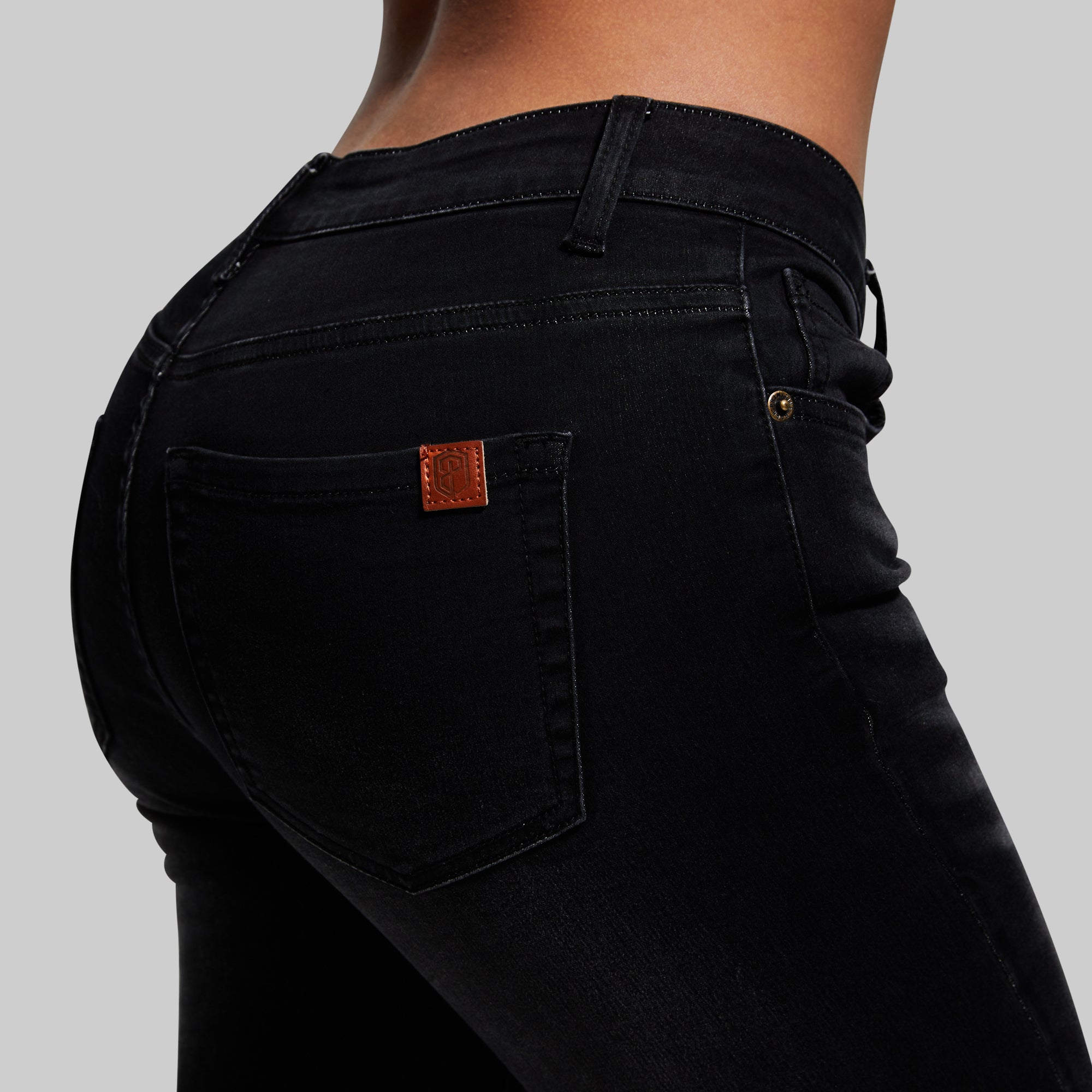 FLEX Stretchy Mid-Rise Skinny Jean (Black) - Image 4