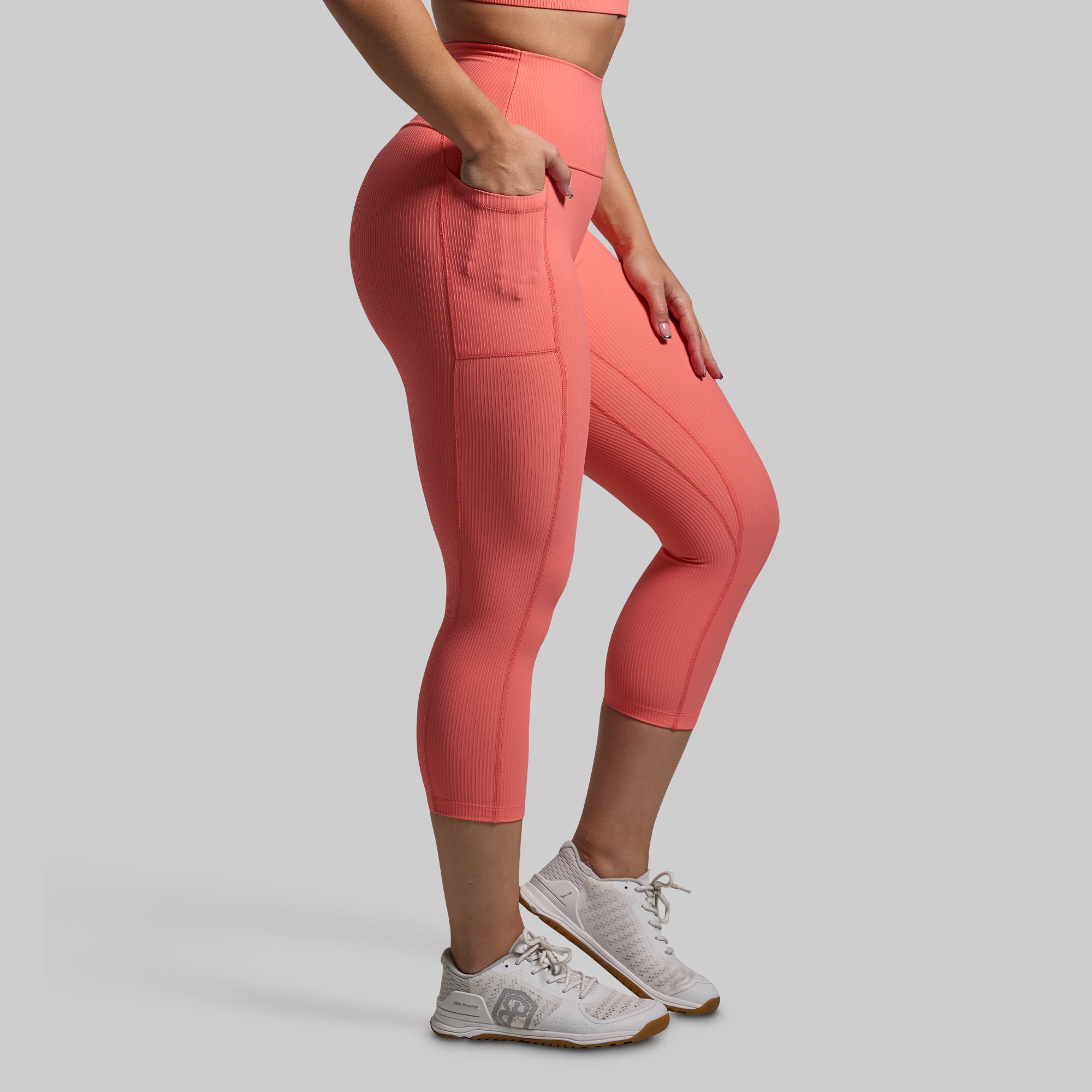 All or Nothing Capri w/ Pockets (Hot Peach) - Image 3