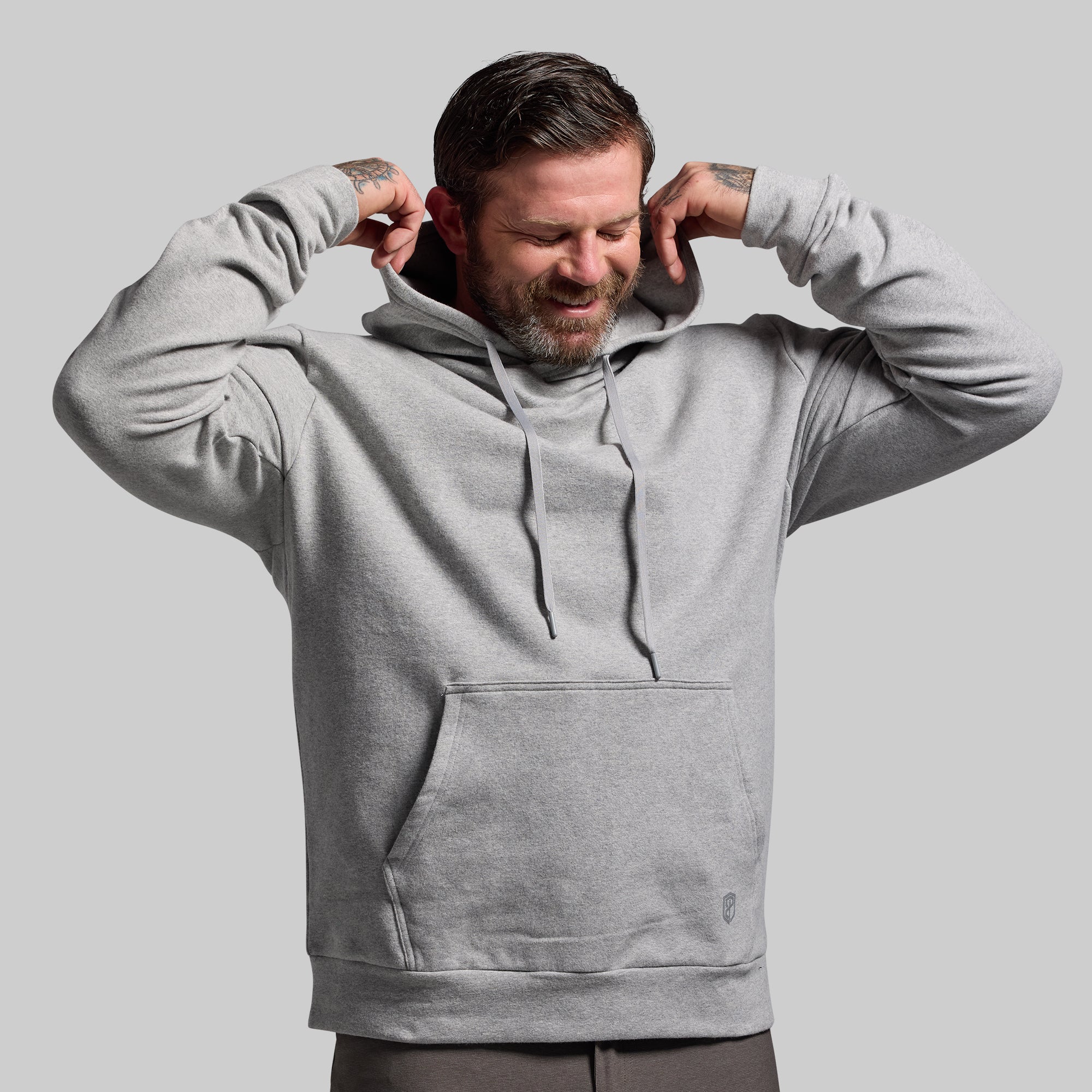 Men's Unmatched Hoodie (Heather Grey) - Image 4