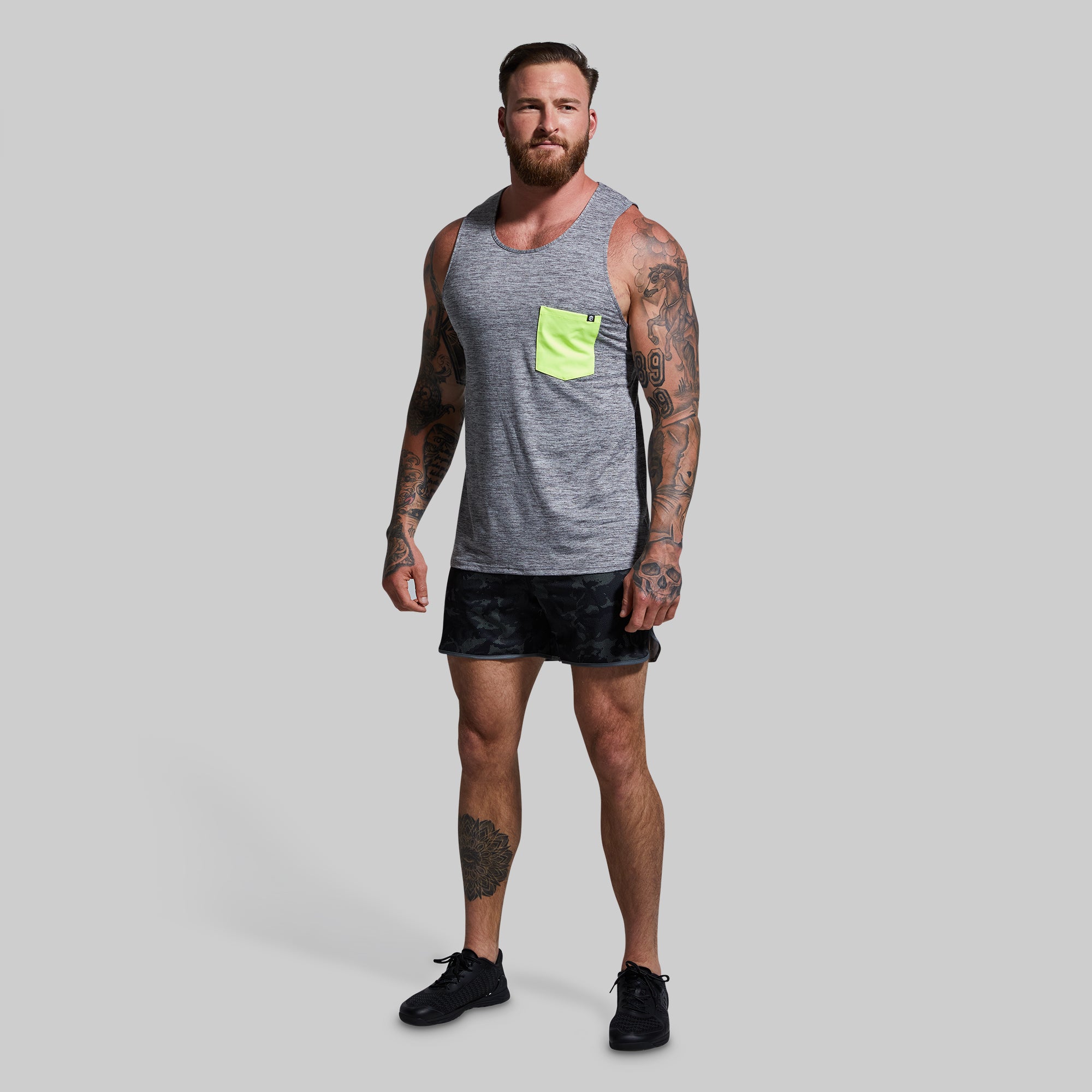 Athleisure Pocket Tank (Heather Grey) - Image 3