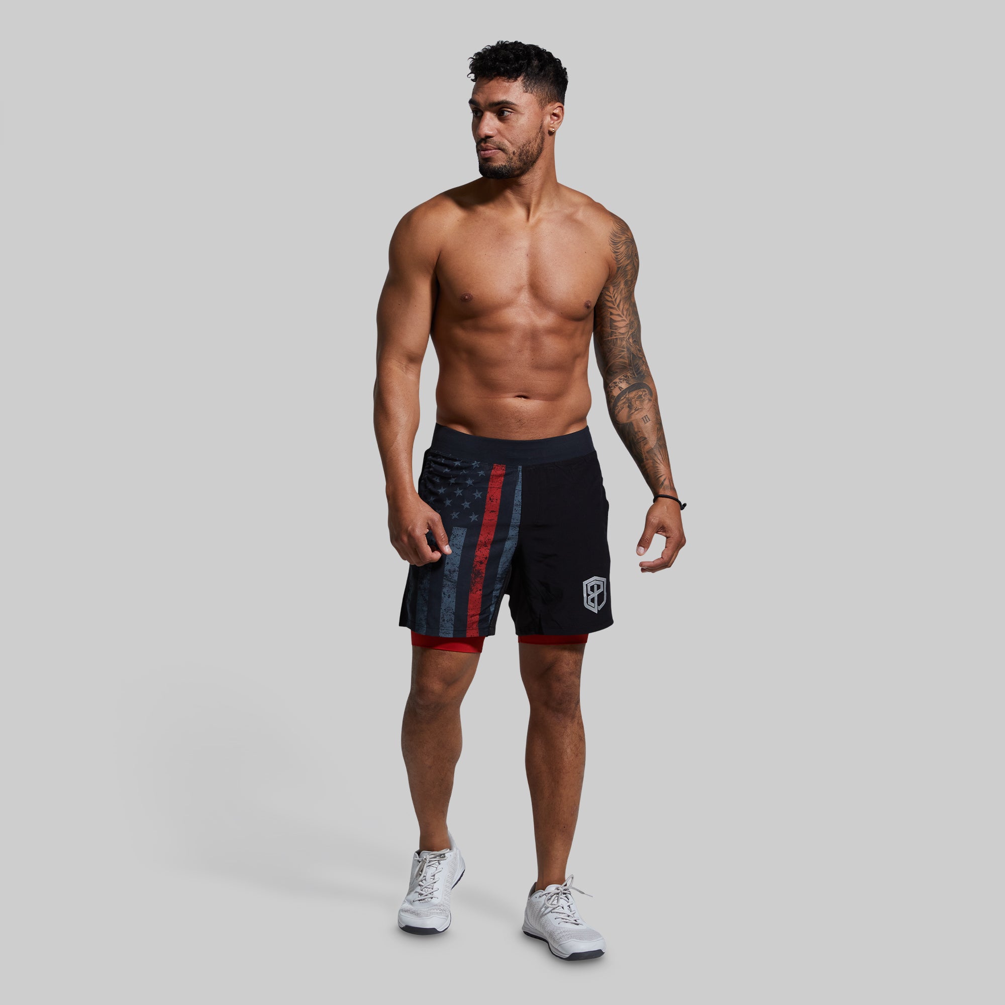Versatile Short w/ Compression 7 (Thin Red Line Gunmetal) - Image 7