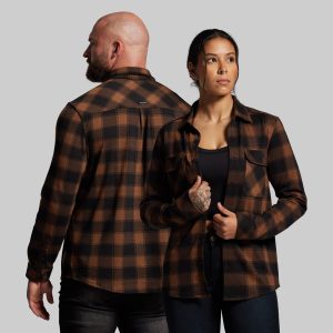 Woodsman Stretchy Flannel (Coyote Brown/Black)