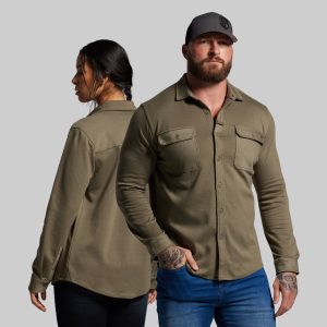 Woodsman Stretchy Flannel (OD Green)
