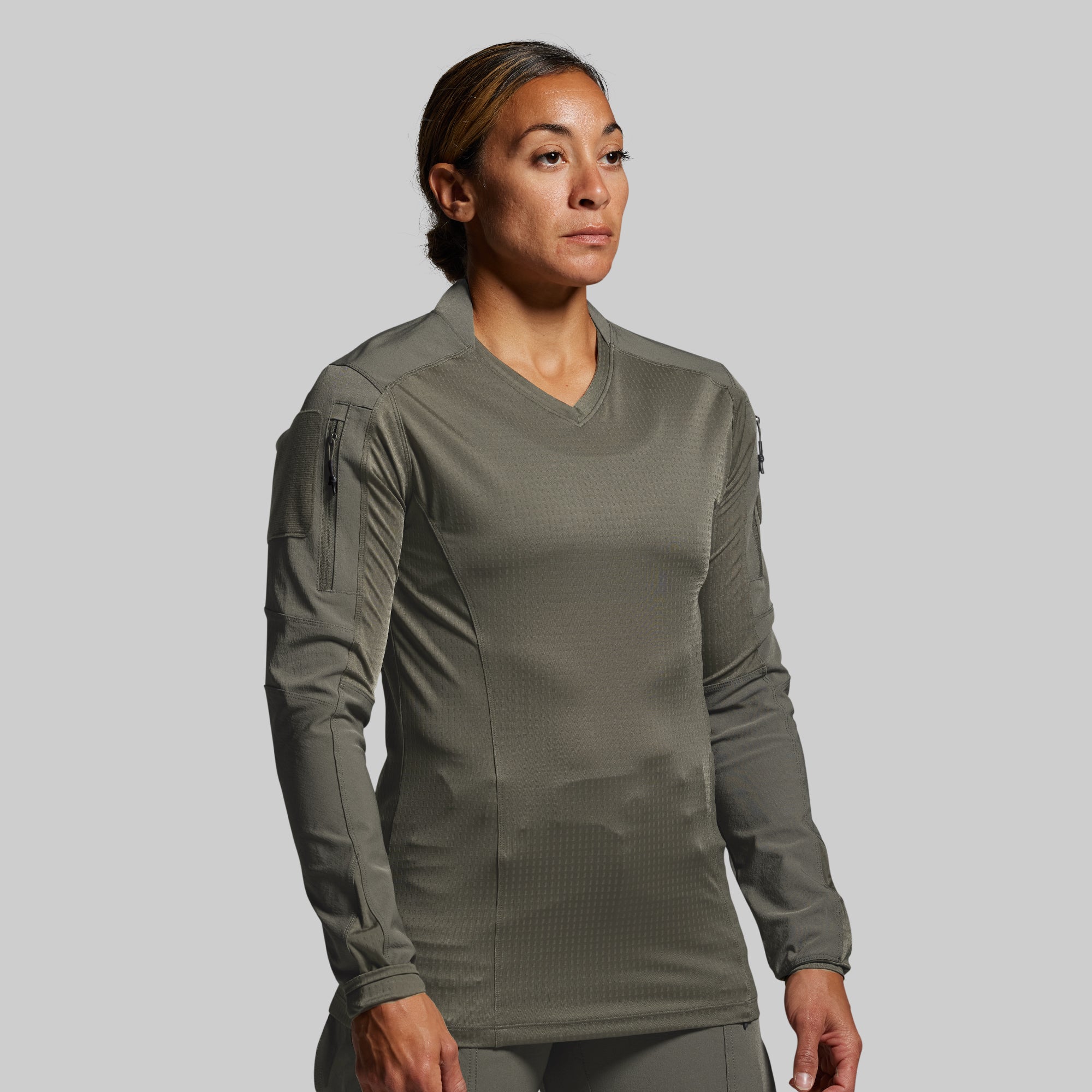 Women's Long Sleeve Op Top Pro (Ranger Green) - Image 7