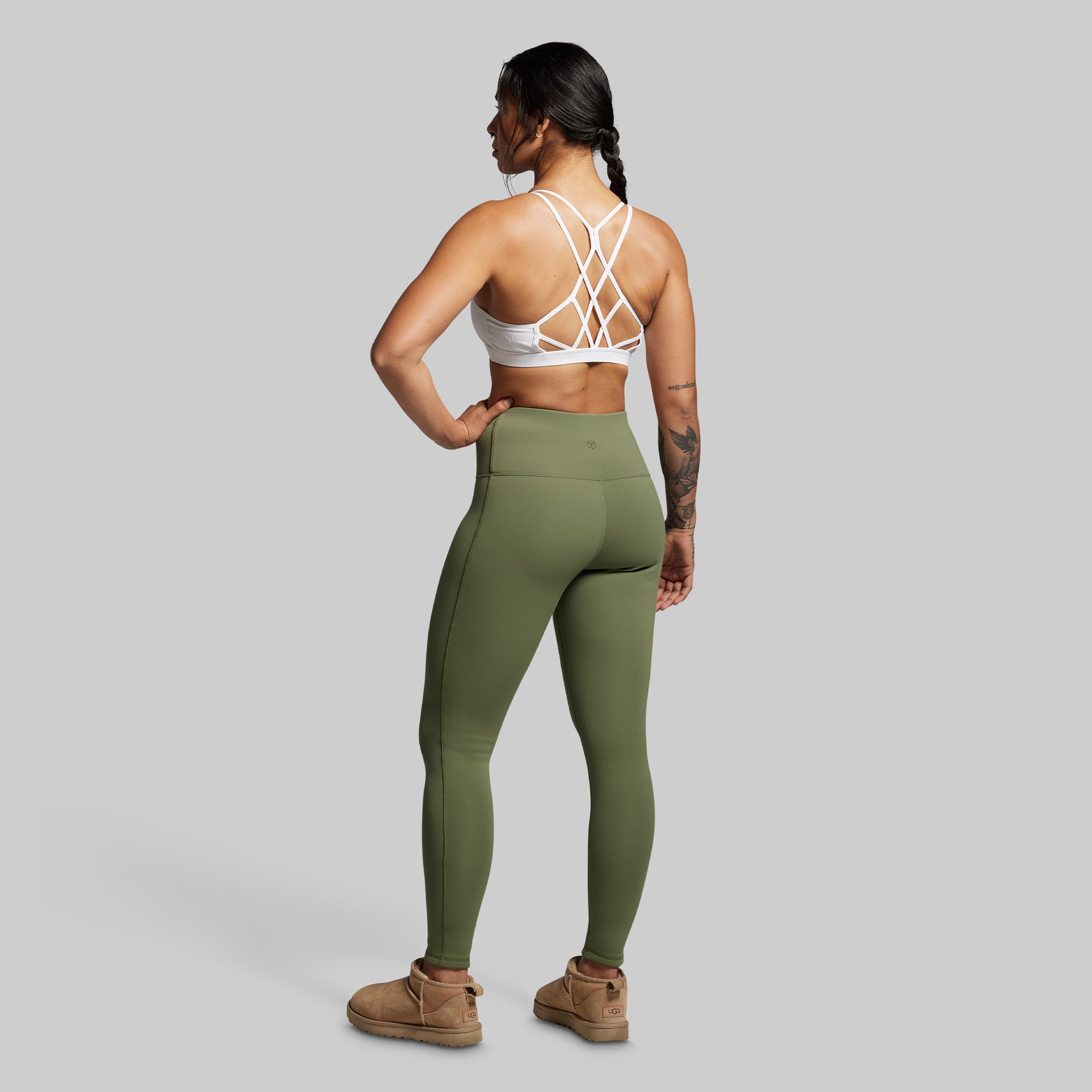 Fleece Lined Legging (Deep Green) - Image 7