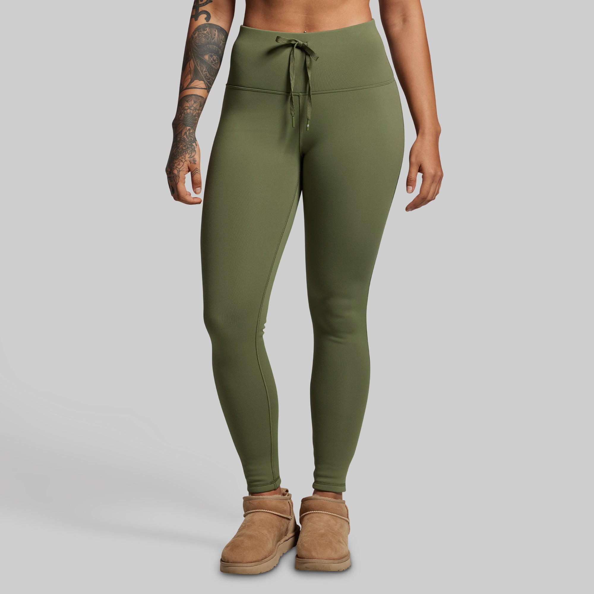 Fleece Lined Legging (Deep Green)