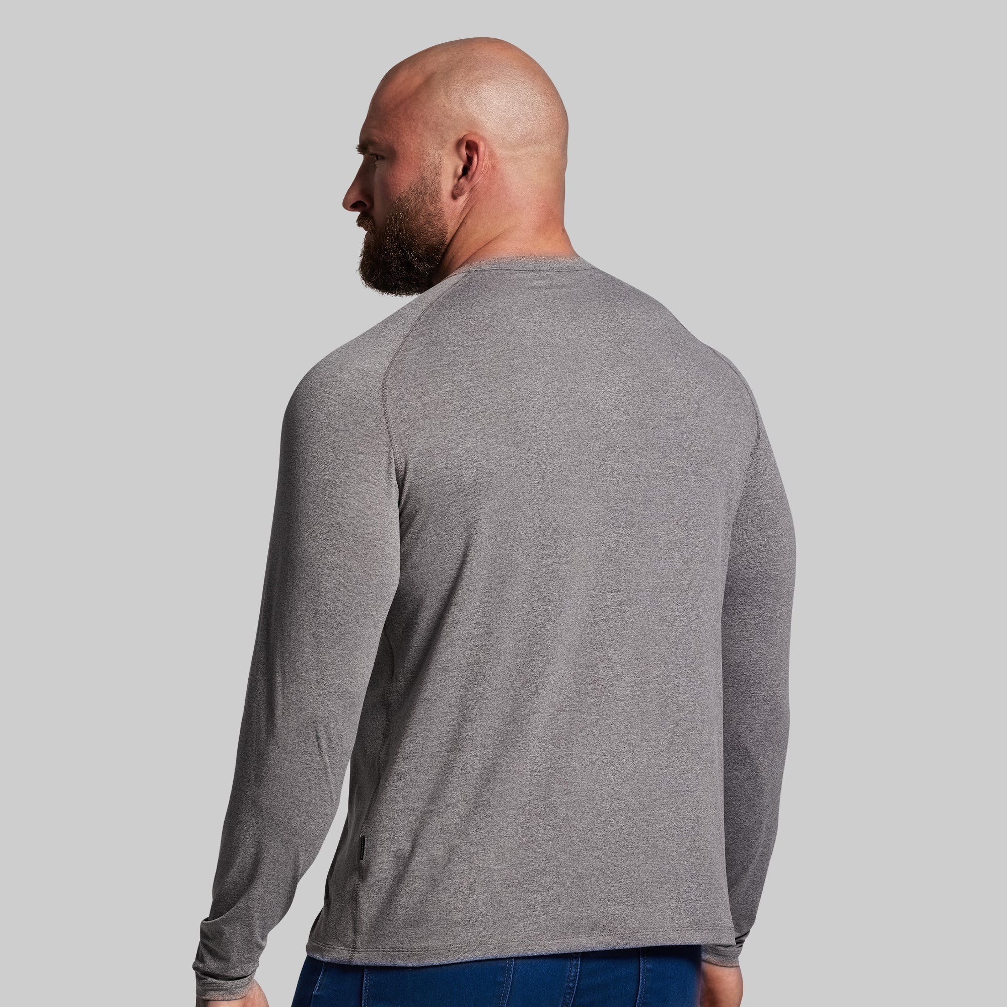 BP Premium Basic Henley (Heather Grey) - Image 3