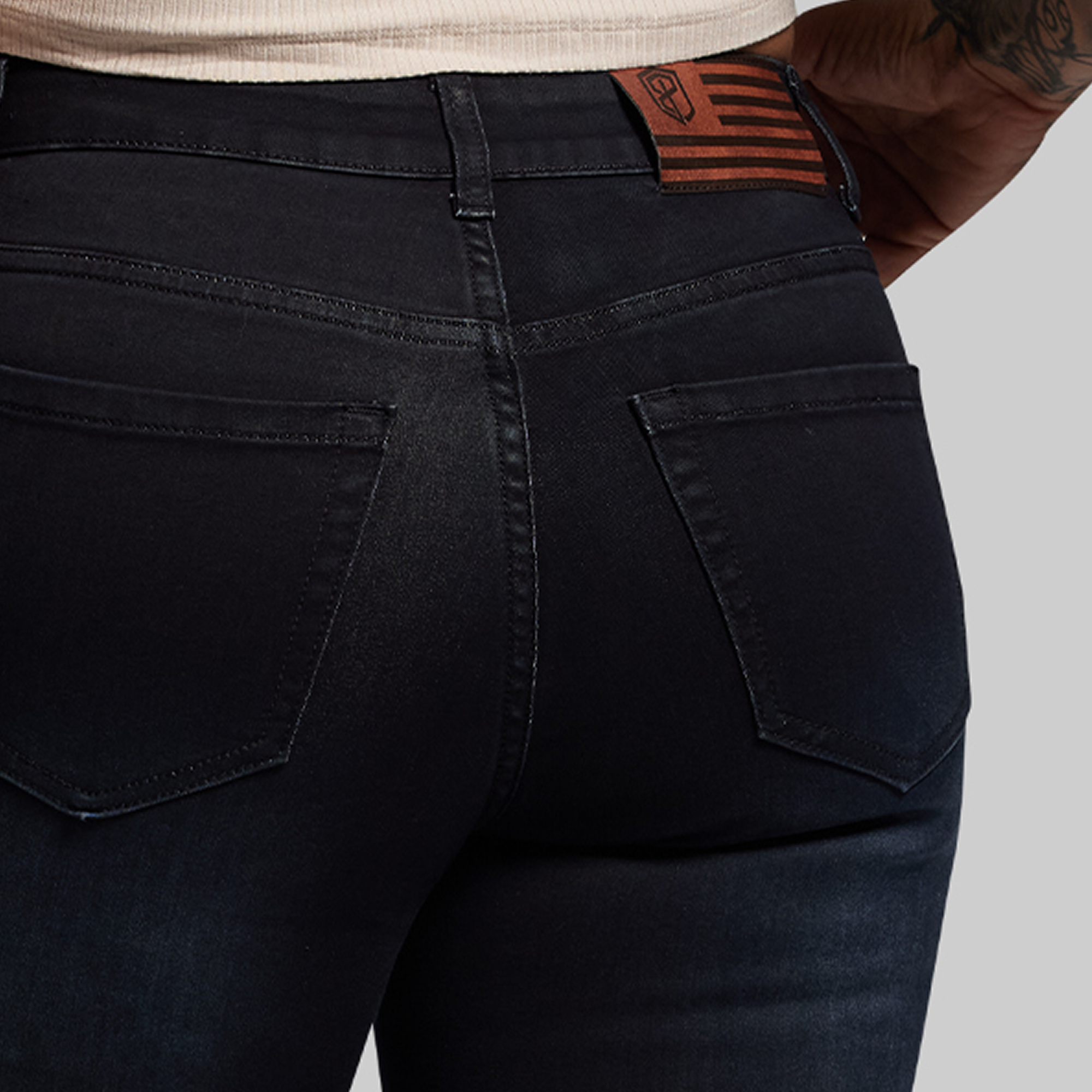 FLEX Stretchy Mid-Rise Boot Cut Jean (Black) - Image 6