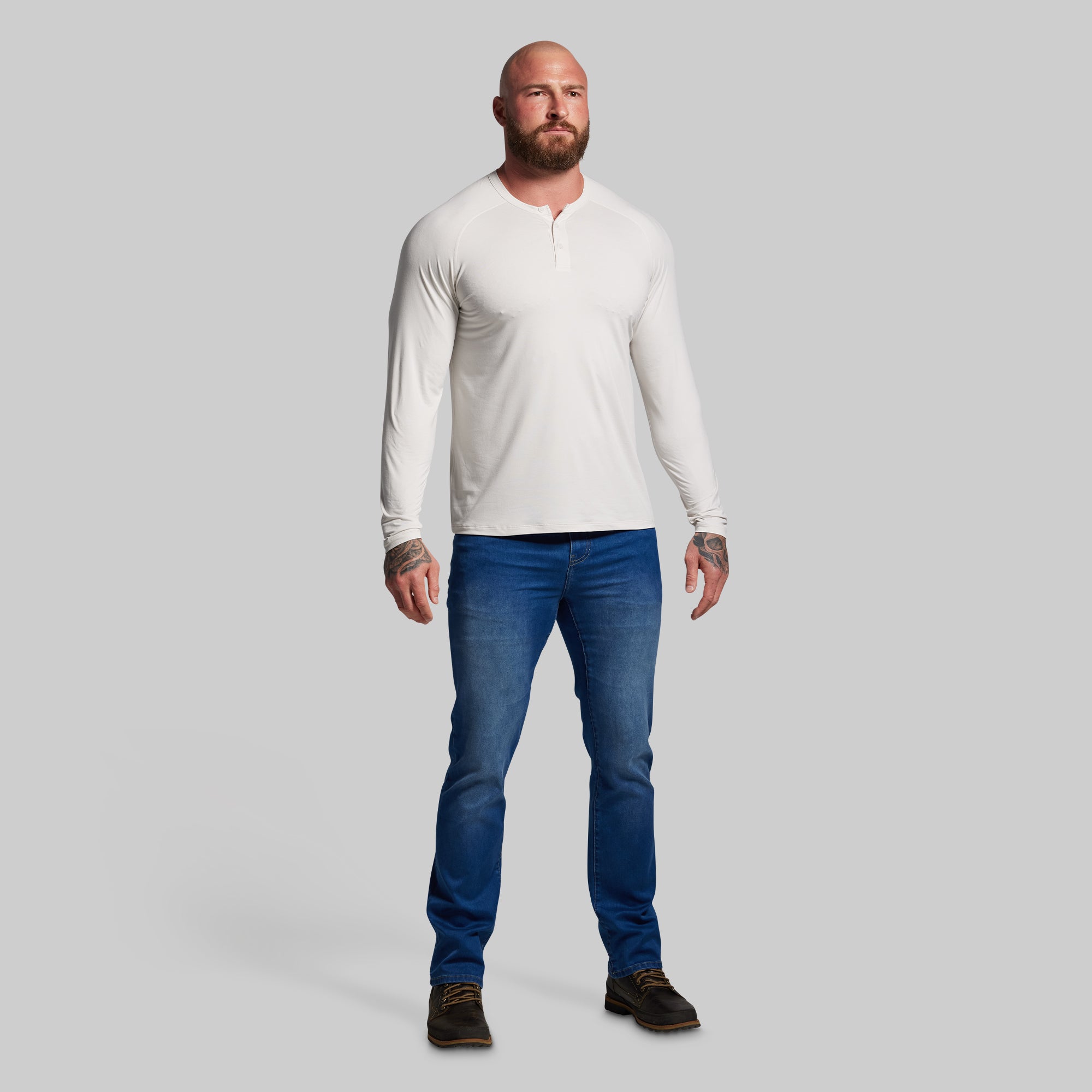 BP Premium Basic Henley (Sand) - Image 4