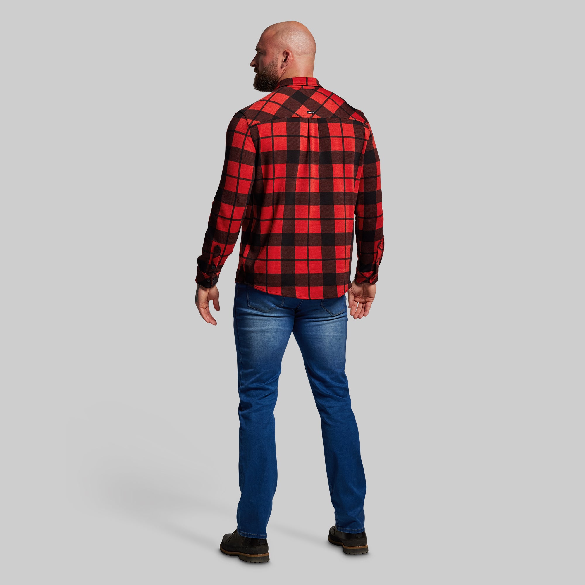 Woodsman Stretchy Flannel (Deep Red/Black) - Image 9