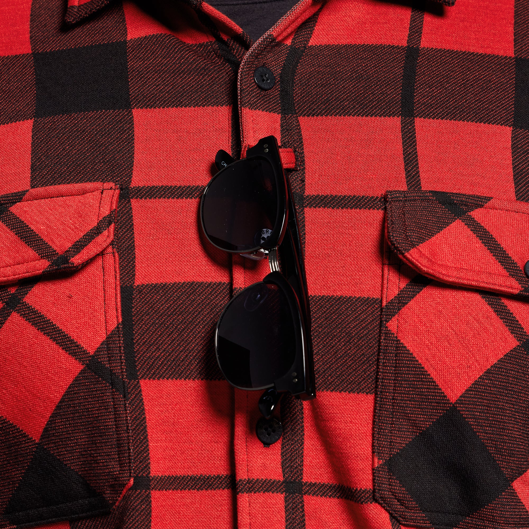 Woodsman Stretchy Flannel (Deep Red/Black) - Image 6