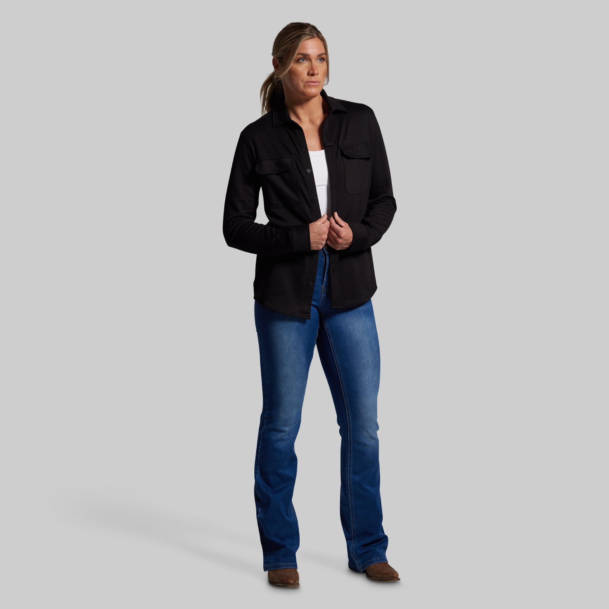 Woodsman Stretchy Flannel (Black) - Image 10