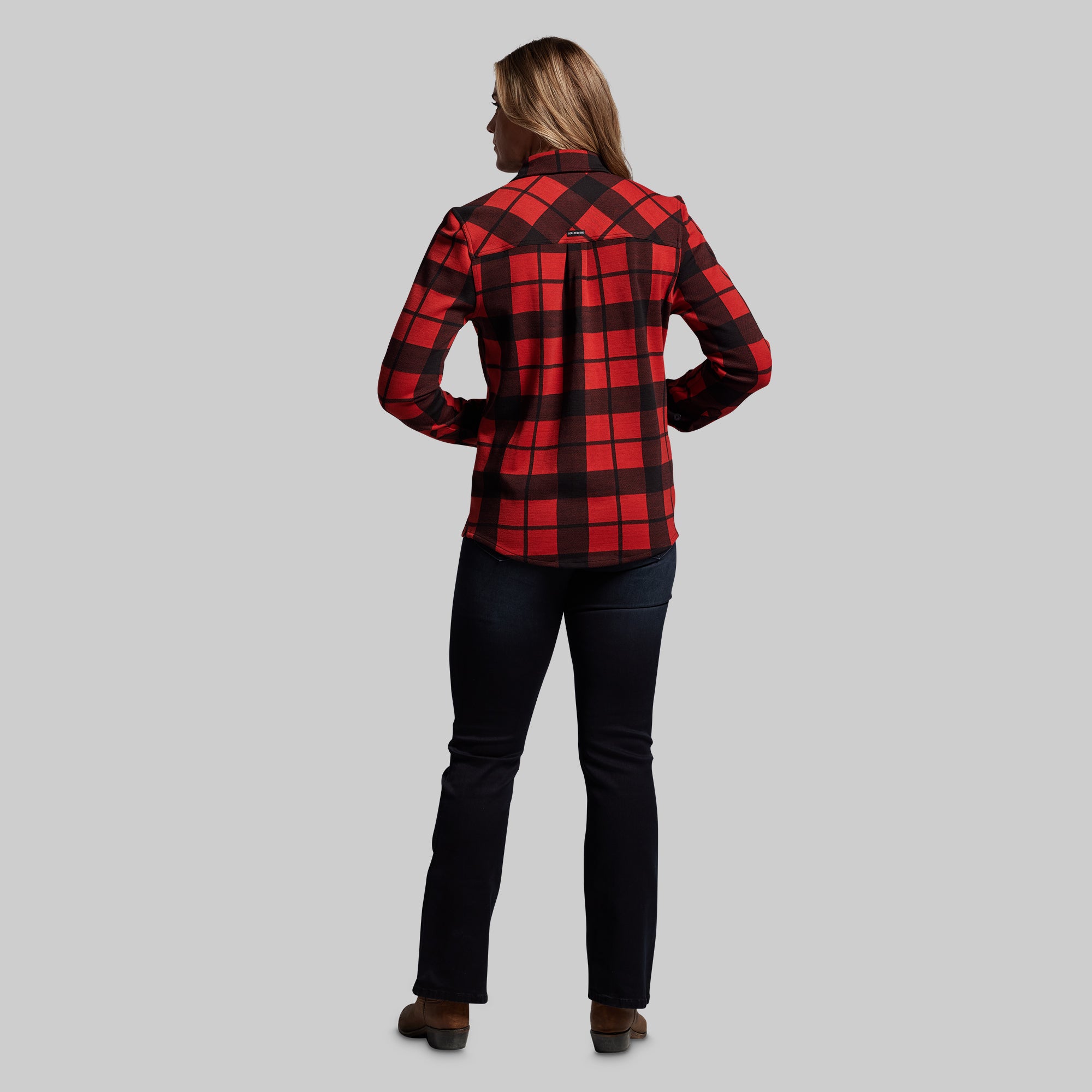 Woodsman Stretchy Flannel (Deep Red/Black) - Image 11