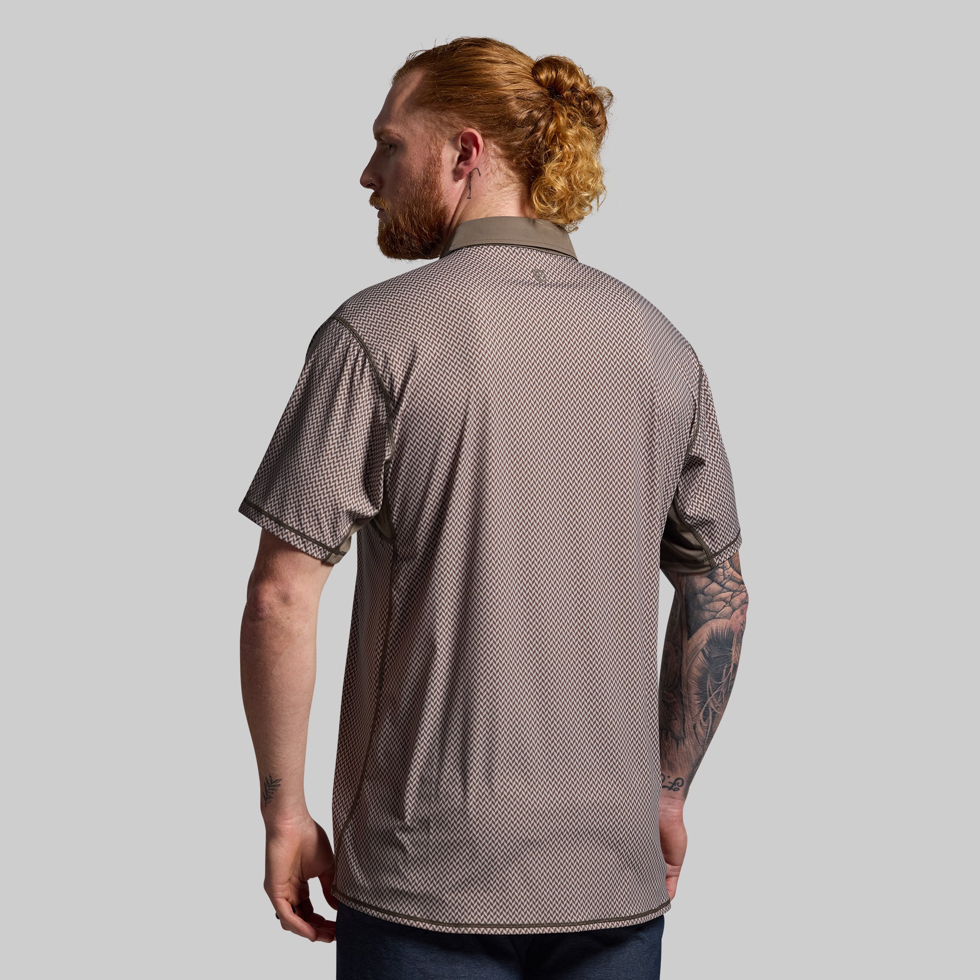 Men's Tek Polo (Gunmetal Check) - Image 2