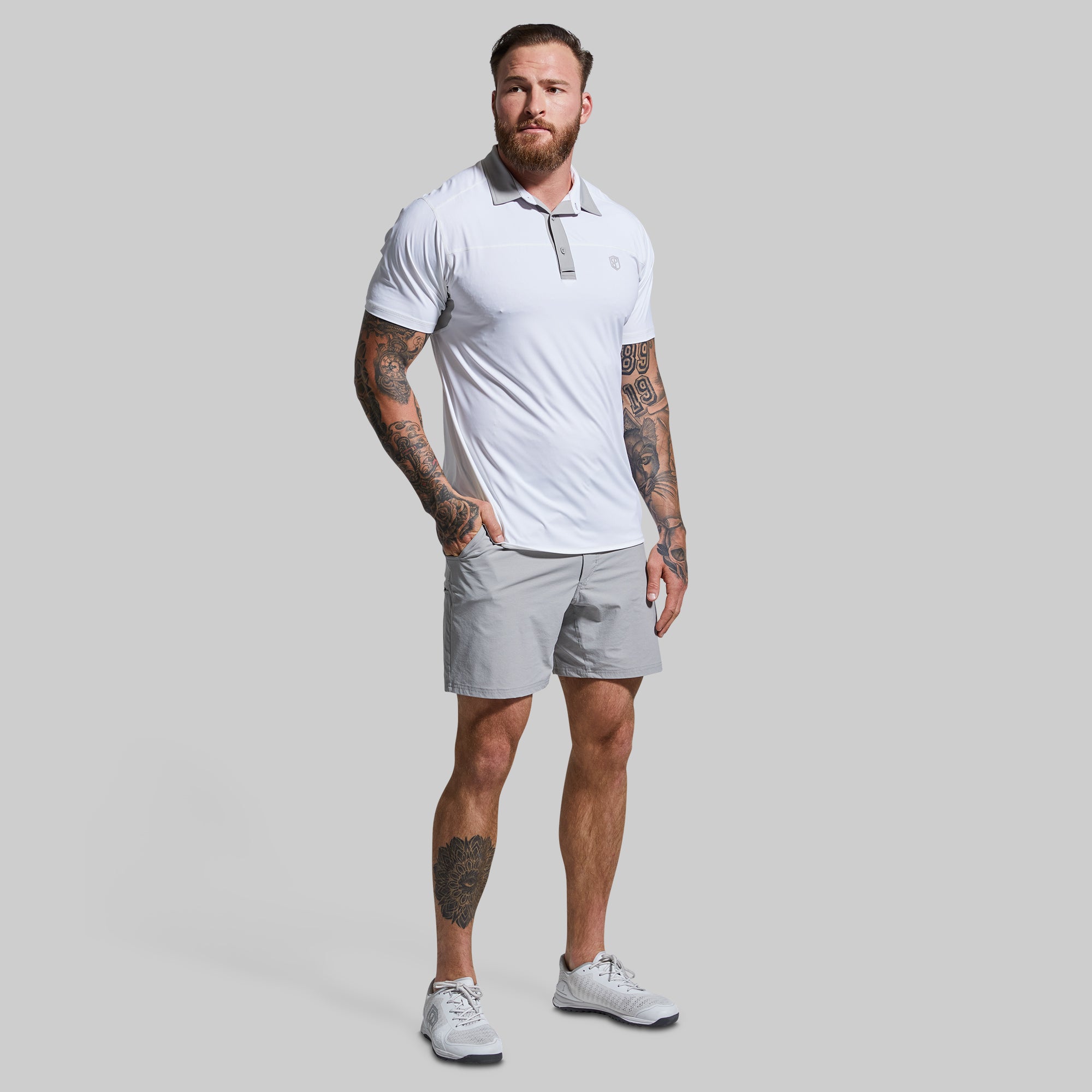 Men's Tek Polo (White) - Image 4