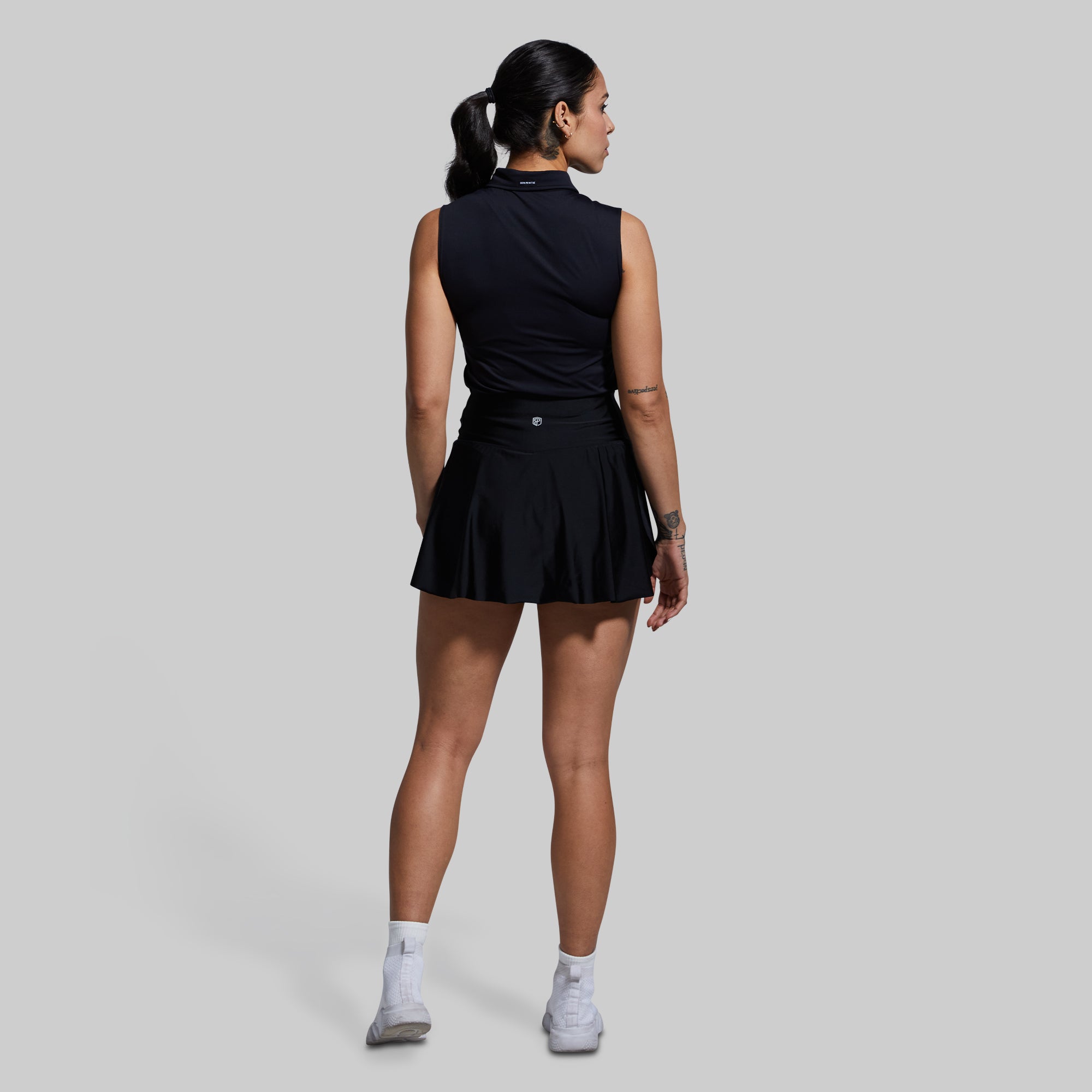 Victory Sleeveless Polo (Black) - Image 4