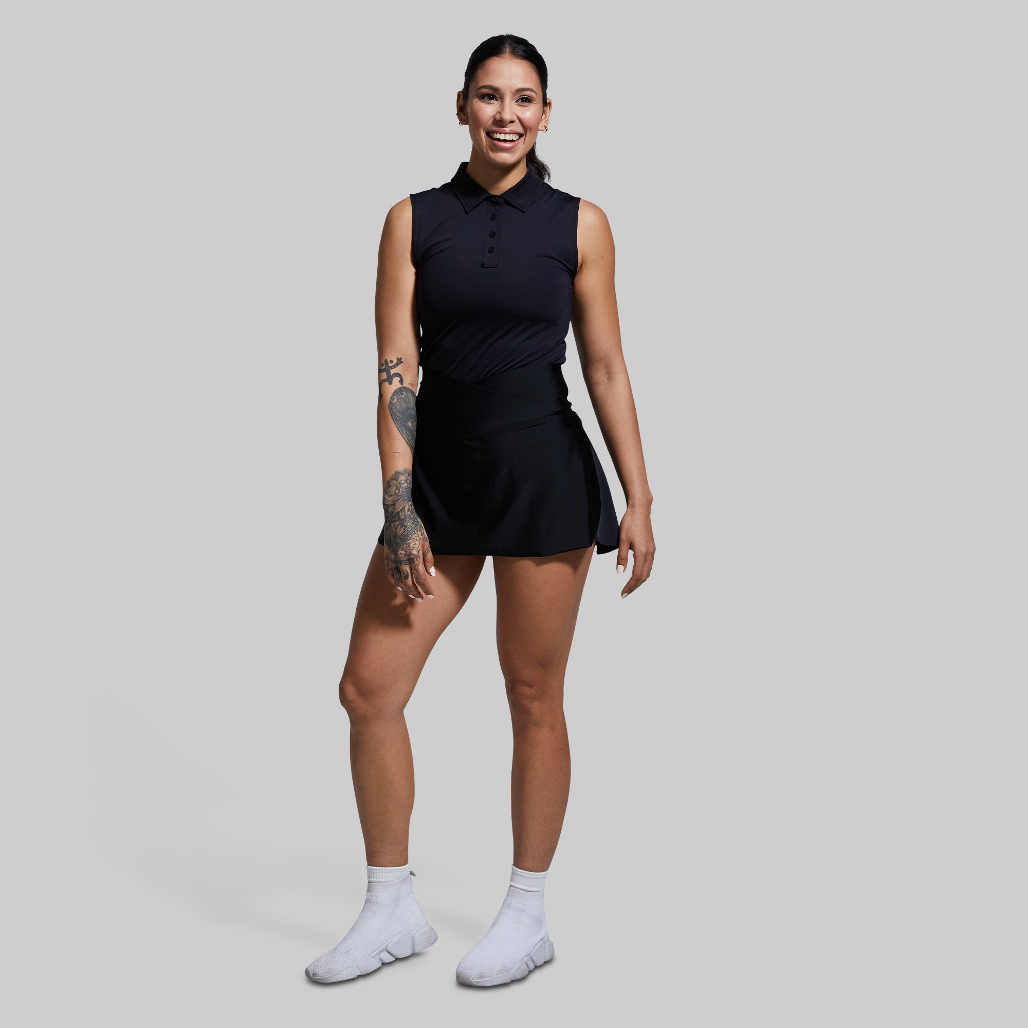 Victory Sleeveless Polo (Black) - Image 5