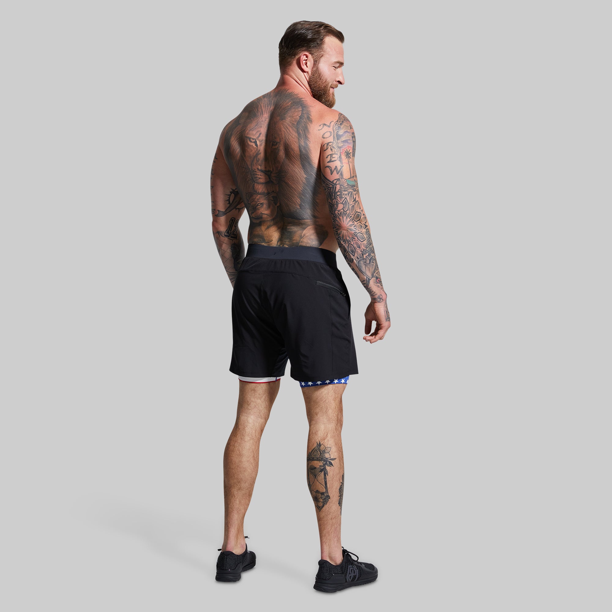 Versatile Short w/ Compression 7 (Black Liberty) - Image 9