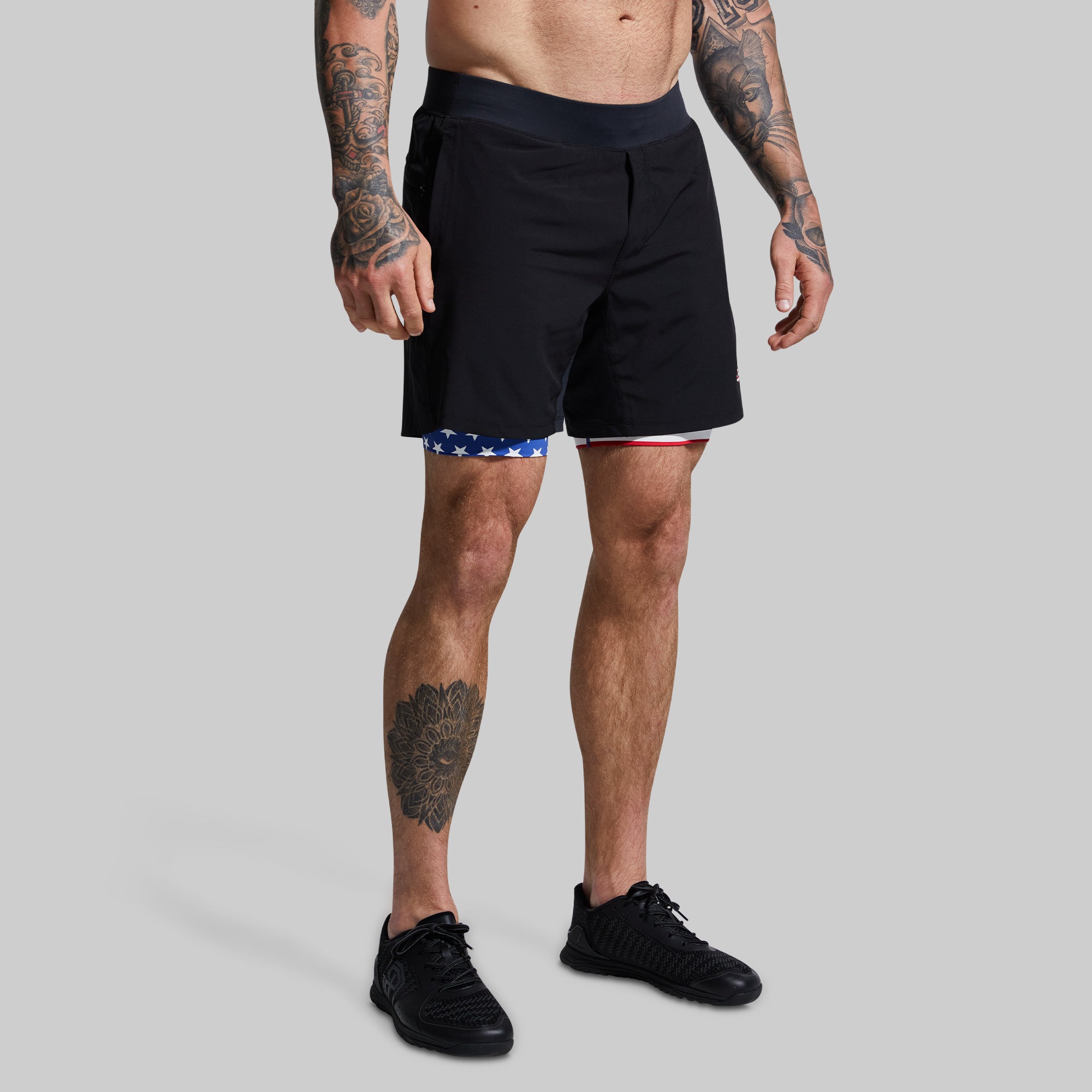 Versatile Short w/ Compression 7 (Black Liberty)