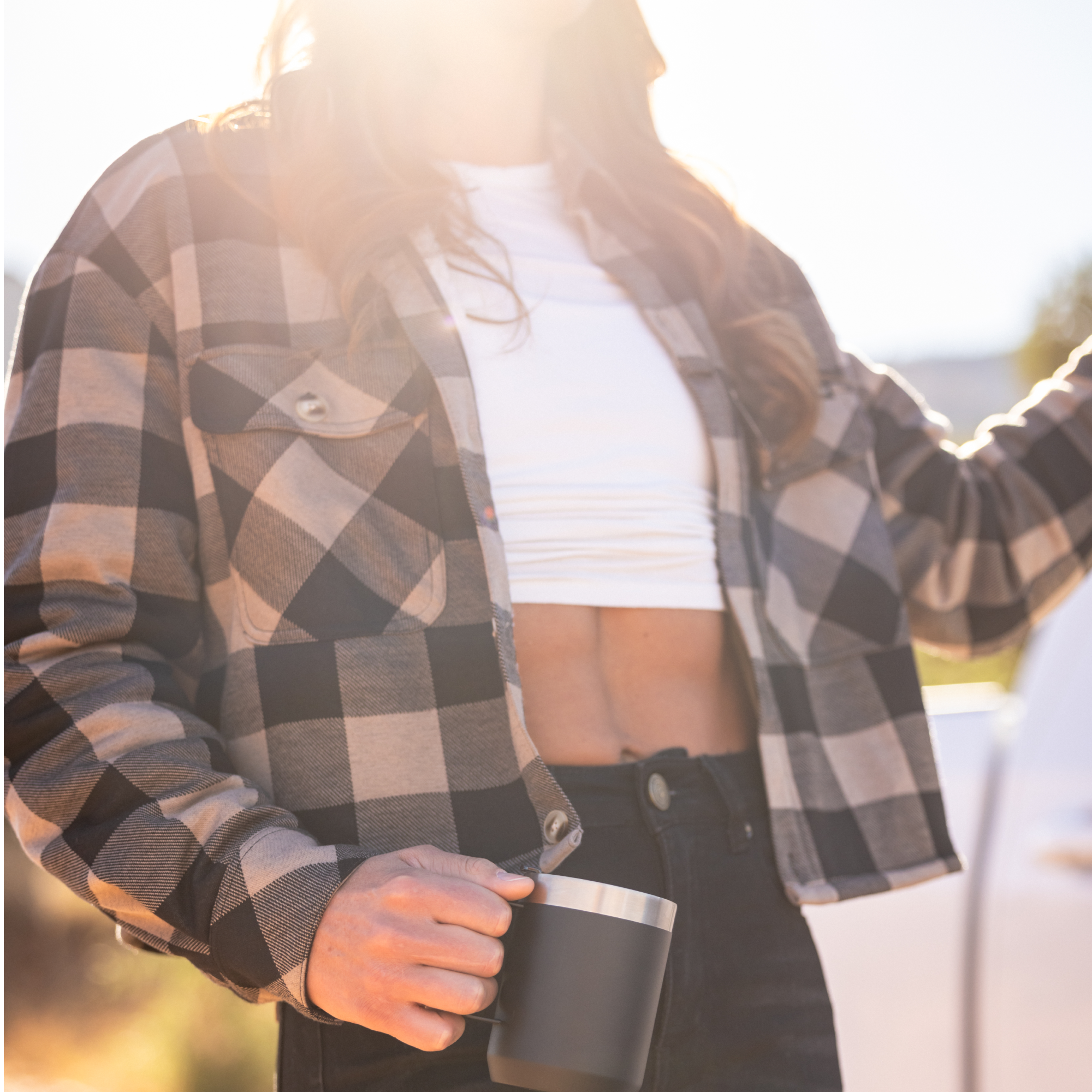 Women's Sherpa Cropped Flannel (Axe) - Image 12