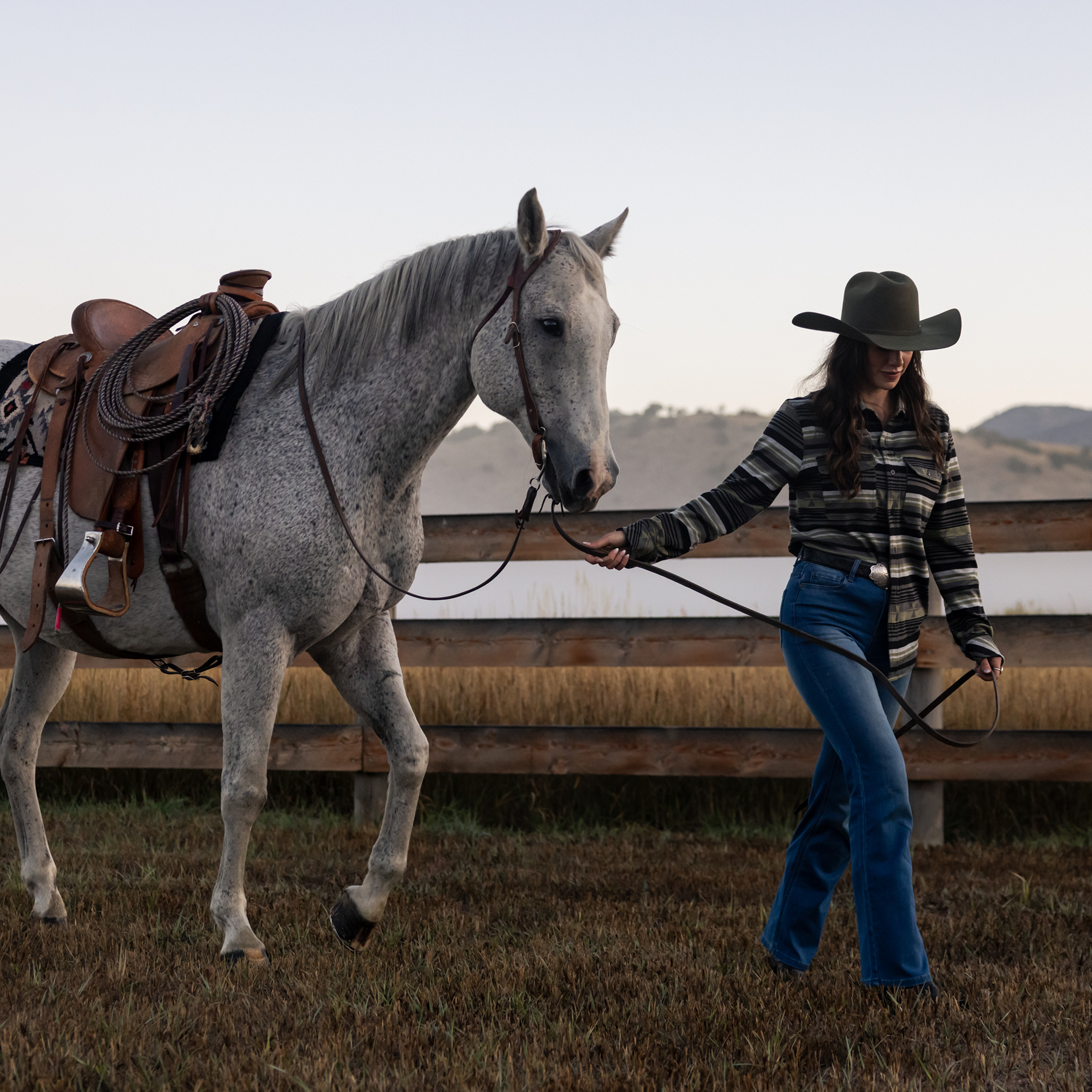 Woodsman Stretchy Flannel (Pasture) - Image 2