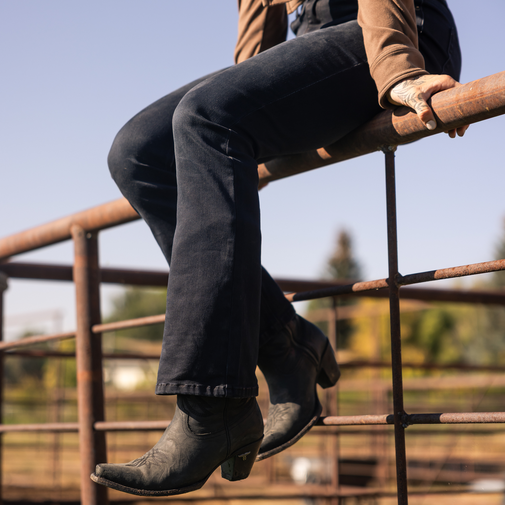 FLEX Stretchy Mid-Rise Boot Cut Jean (Black) - Image 2