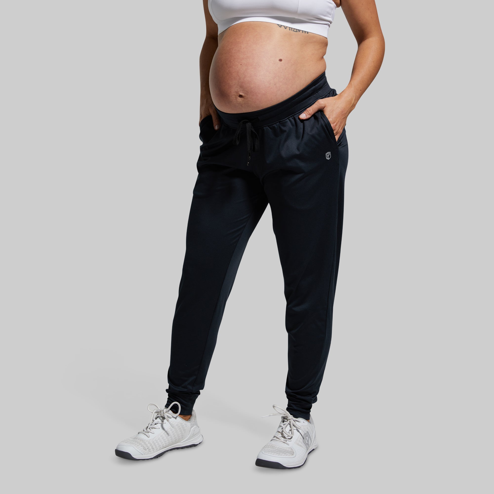 Maternity Rest Day Athleisure Jogger (Black) - Image 4