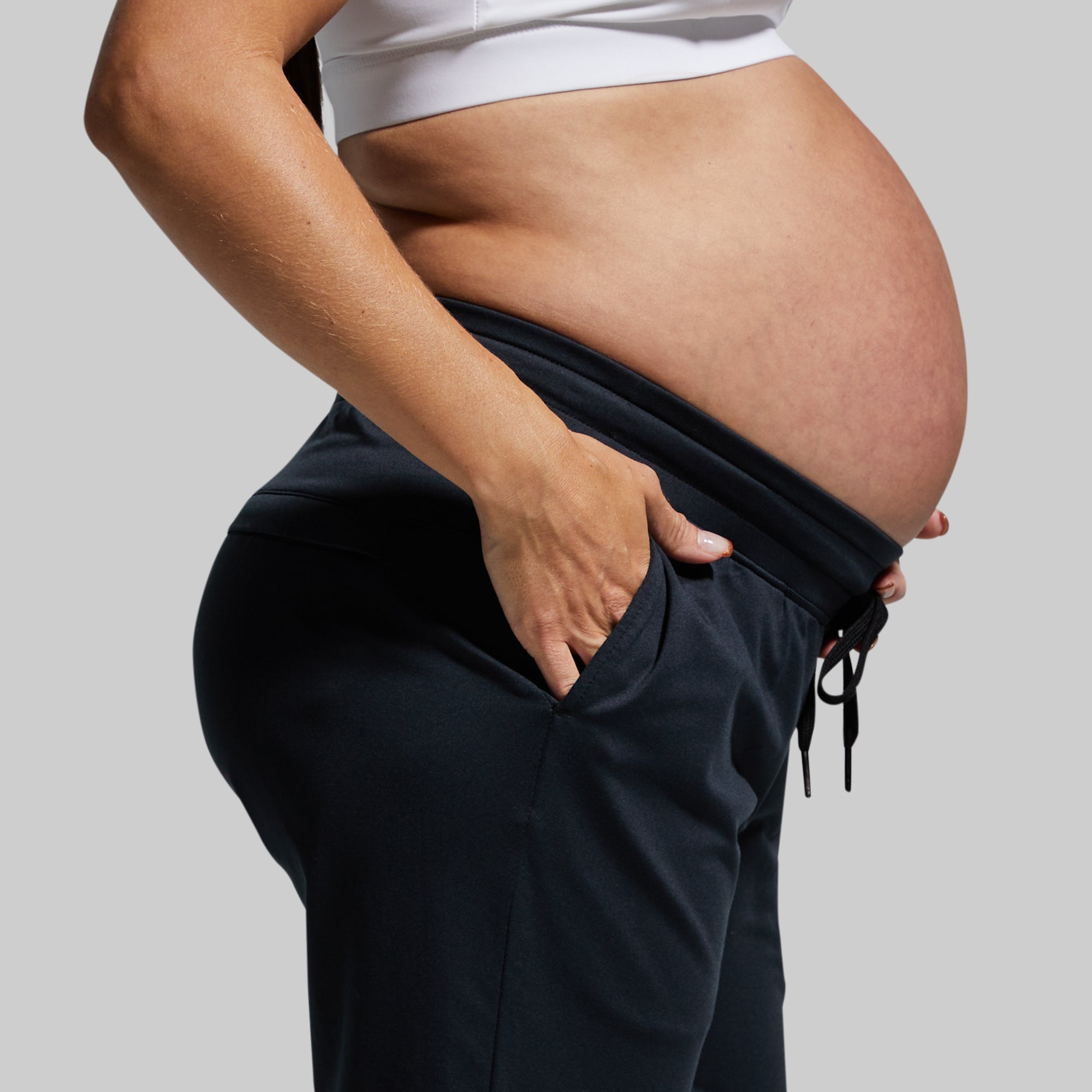 Maternity Rest Day Athleisure Jogger (Black) - Image 3