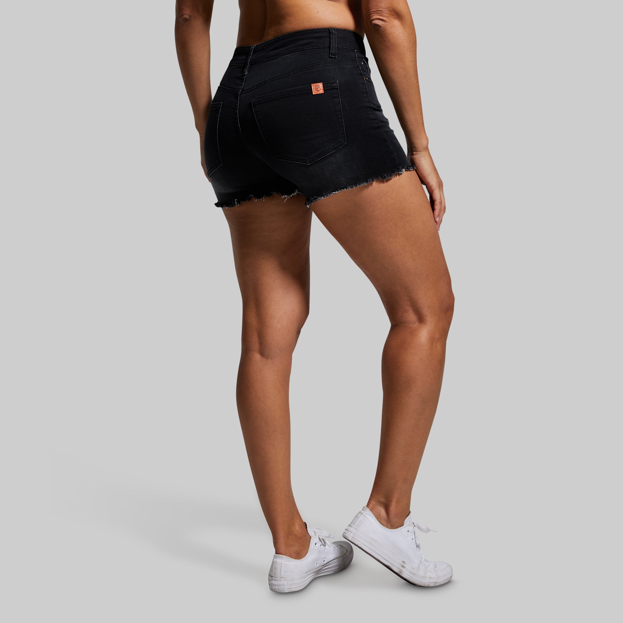 FLEX Stretchy Jean Short (Black) - Image 3