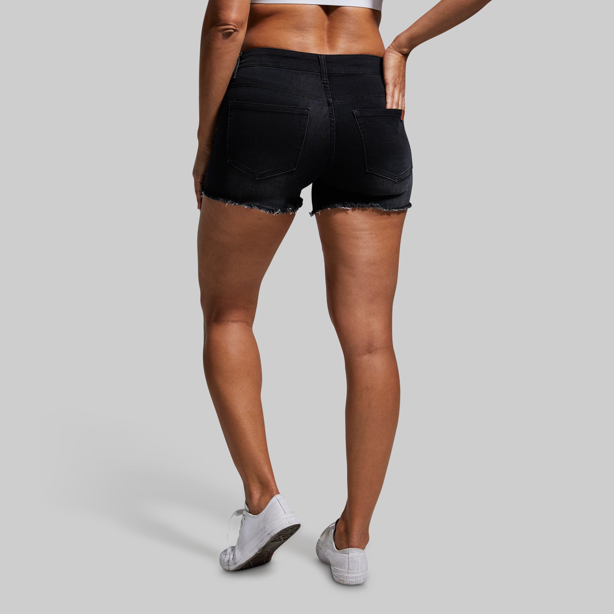 FLEX Stretchy Jean Short (Black) - Image 4