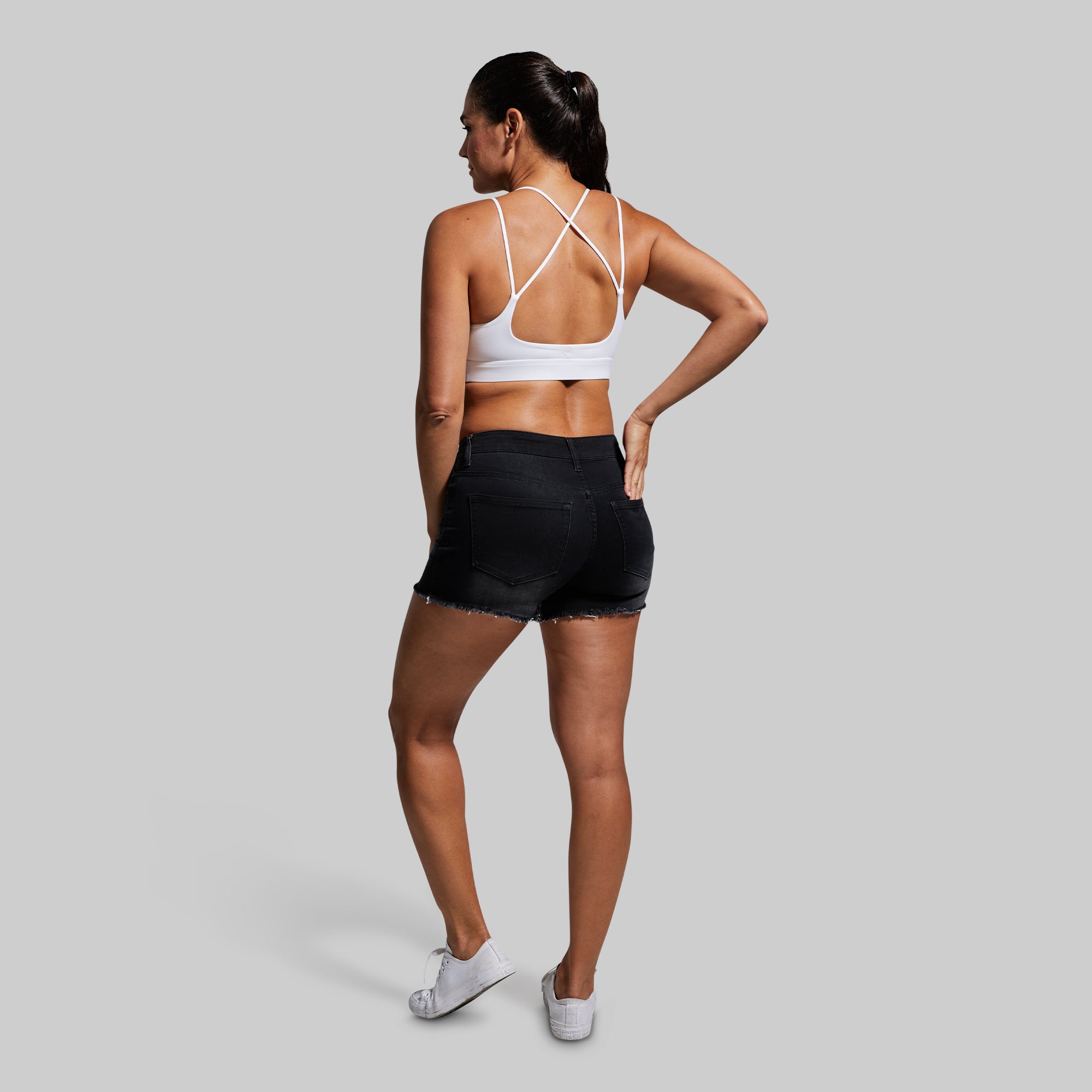 FLEX Stretchy Jean Short (Black) - Image 5