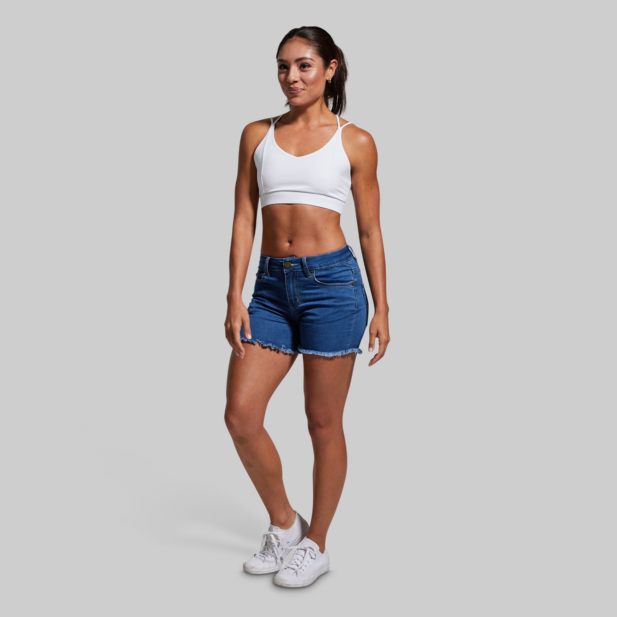 FLEX Stretchy Jean Short (Mid Wash) - Image 6