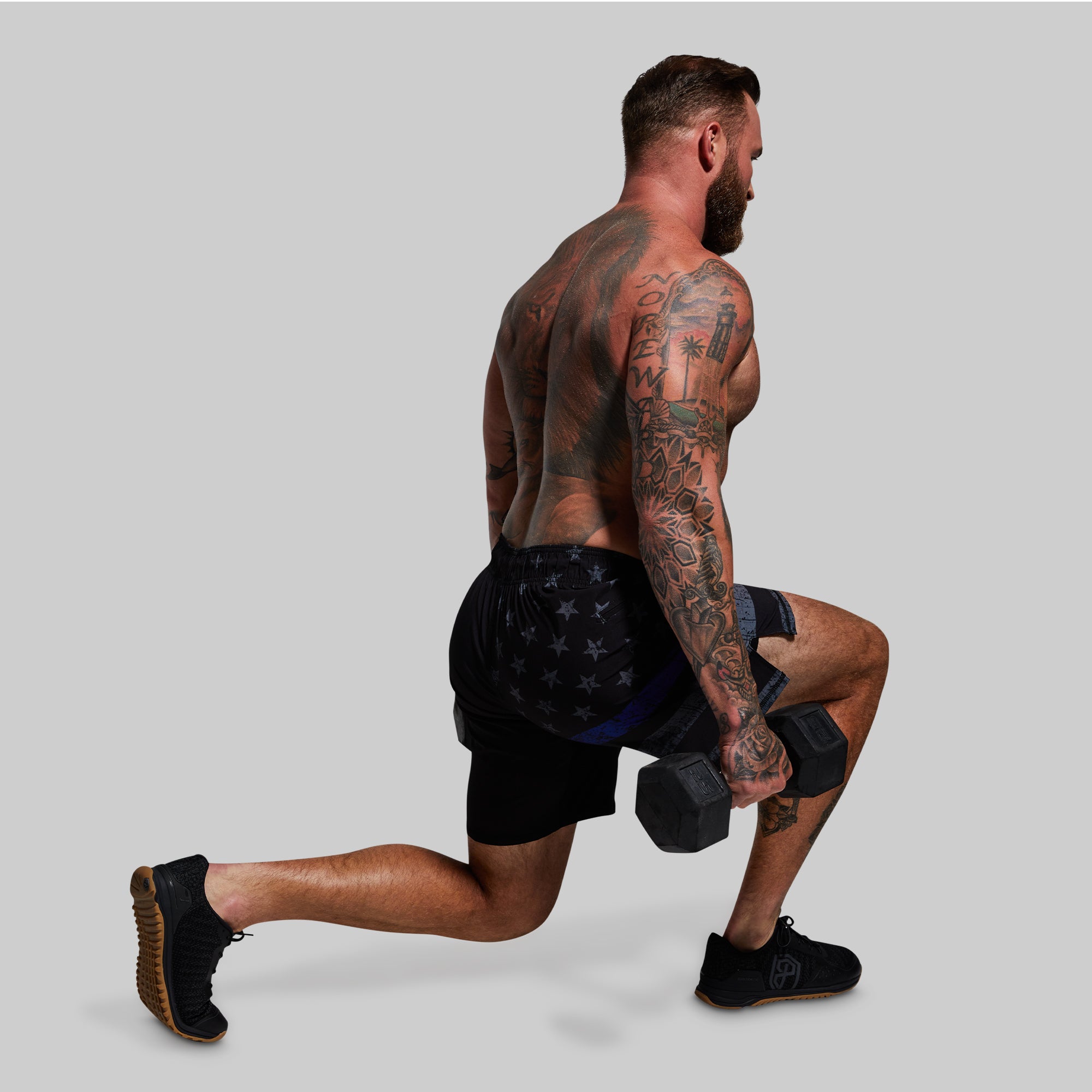 American Defender Short Velcro 3.0 (Thin Blue Line Gunmetal) - Image 2