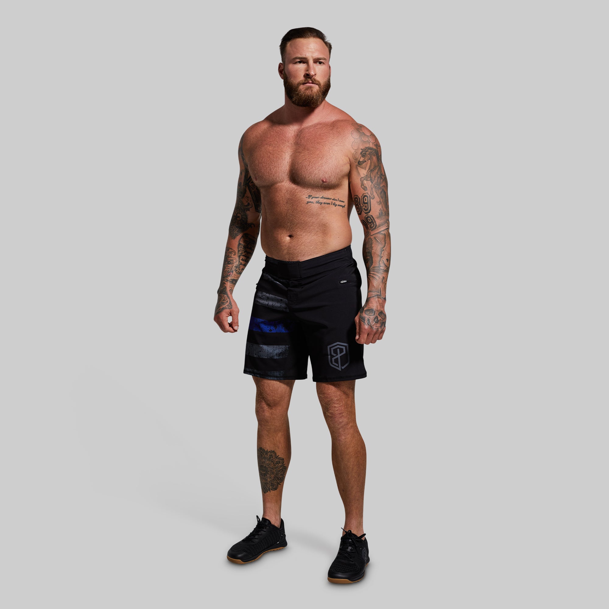 American Defender Short Velcro 3.0 (Thin Blue Line Gunmetal) - Image 5