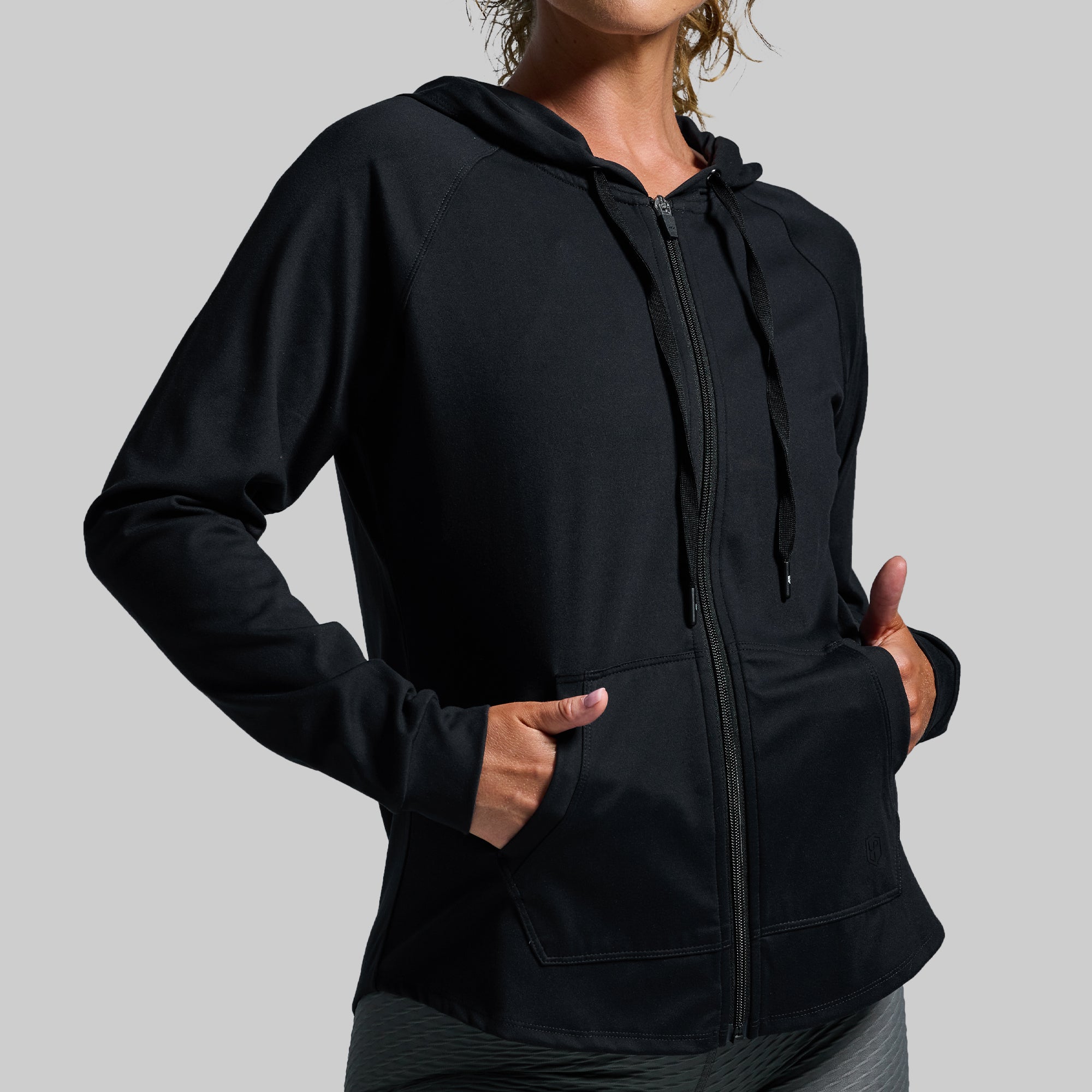 Weekender Zip Up Hoodie (Black) - Image 3