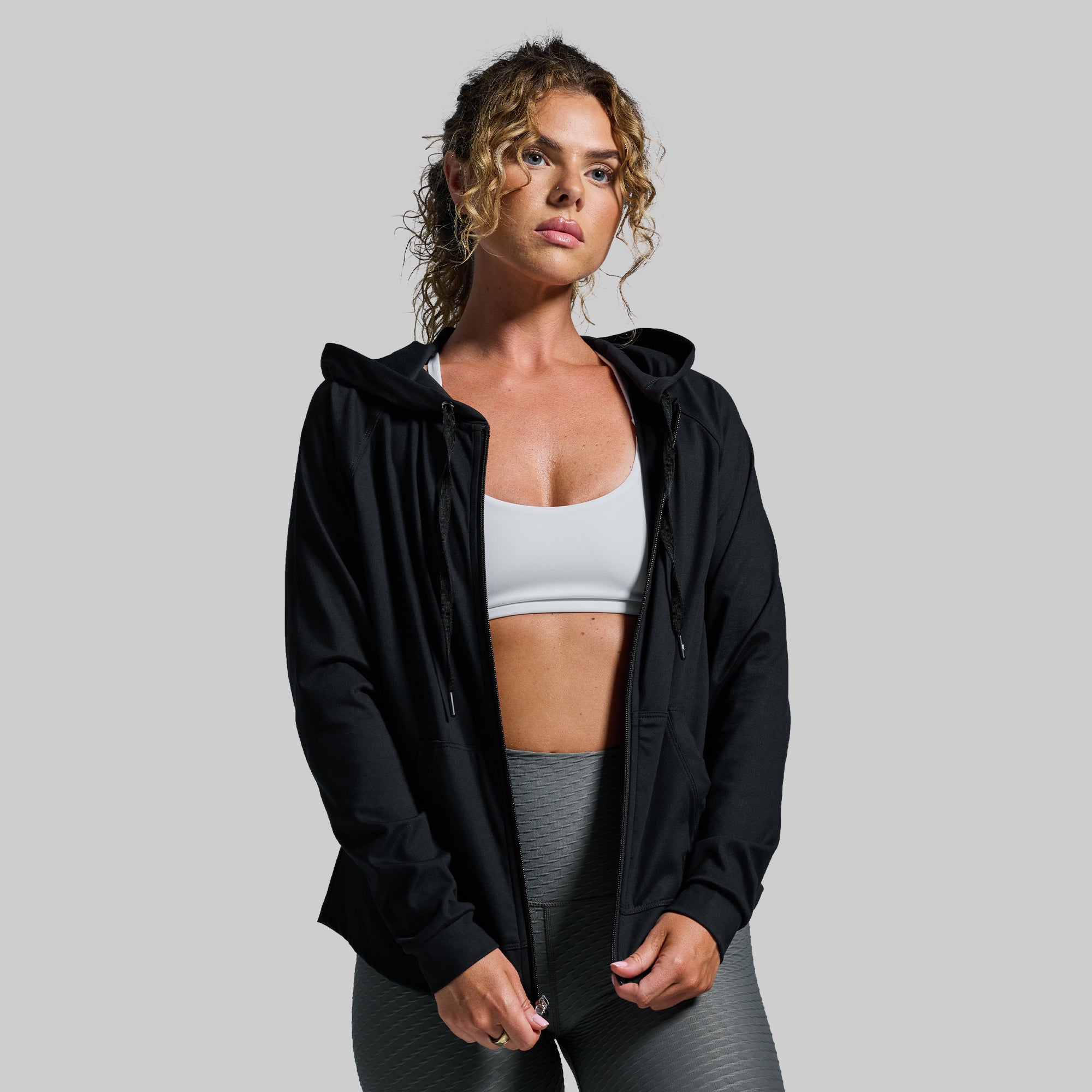 Weekender Zip Up Hoodie (Black) - Image 6